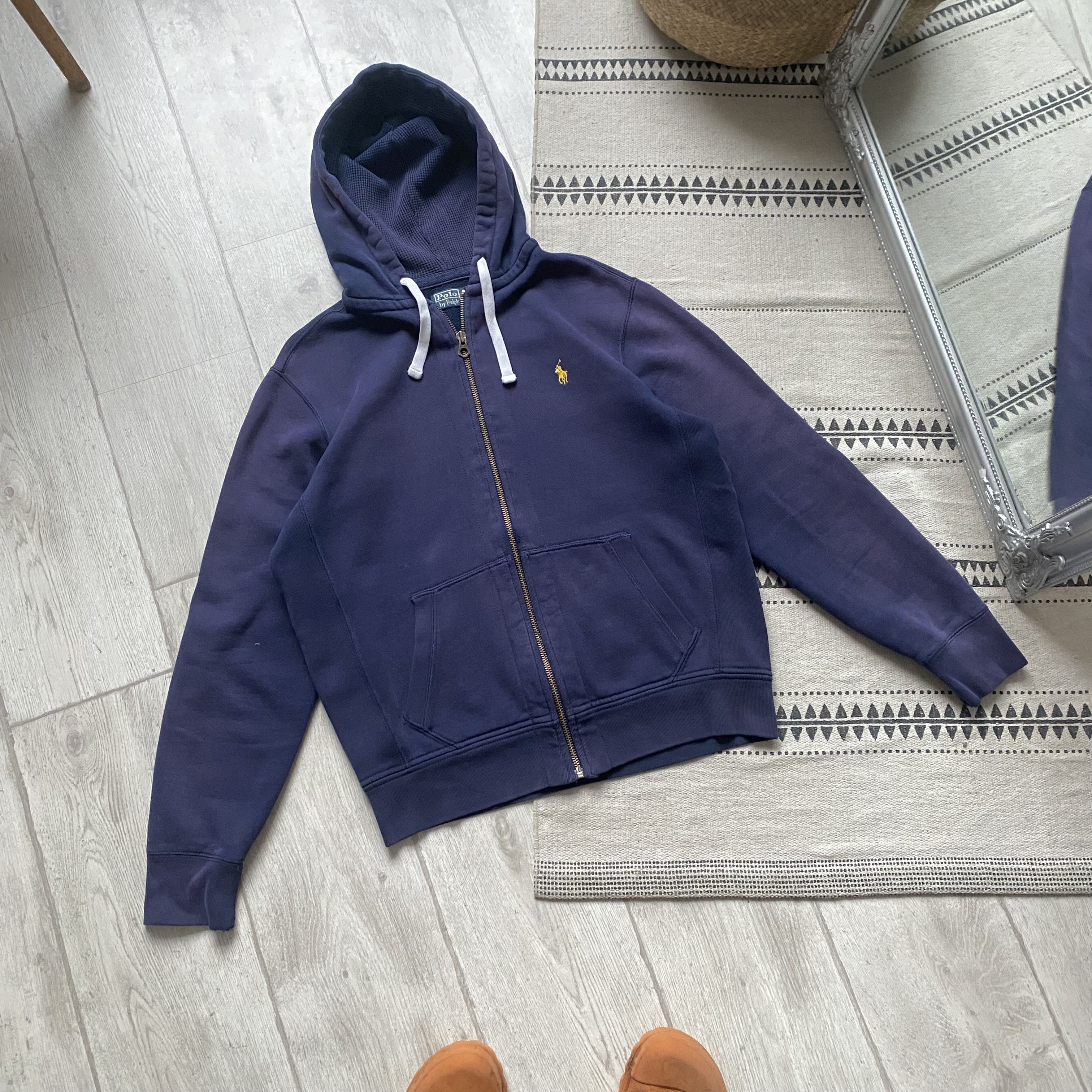 Polo Ralph Lauren 🐎 Thrashed Vintage 90s Polo Ralph Lauren zip Hoodie Y2K Size US M / EU 48-50 / 2 - 4 Thumbnail