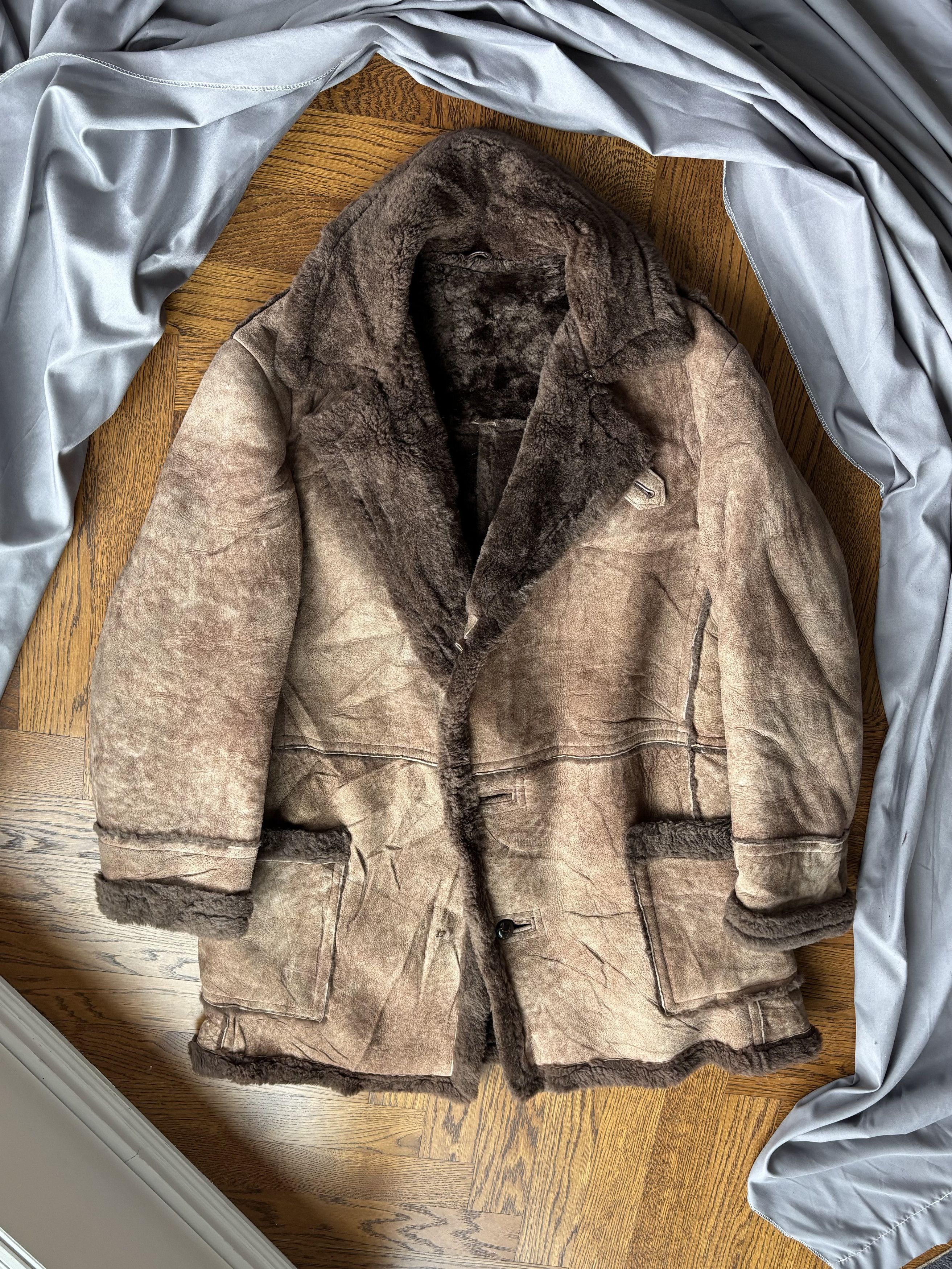 Vintage 1970s Sheepskin Coat Vintage Shearling Jacket Macmor Long Size US S / EU 44-46 / 1 - 2 Thumbnail