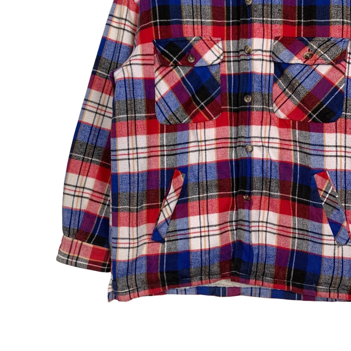 Flannel 90’s SEAHOP Fleece Lined Checked Flannel Jacket #2342-C105 Size US M / EU 48-50 / 2 - 3 Thumbnail