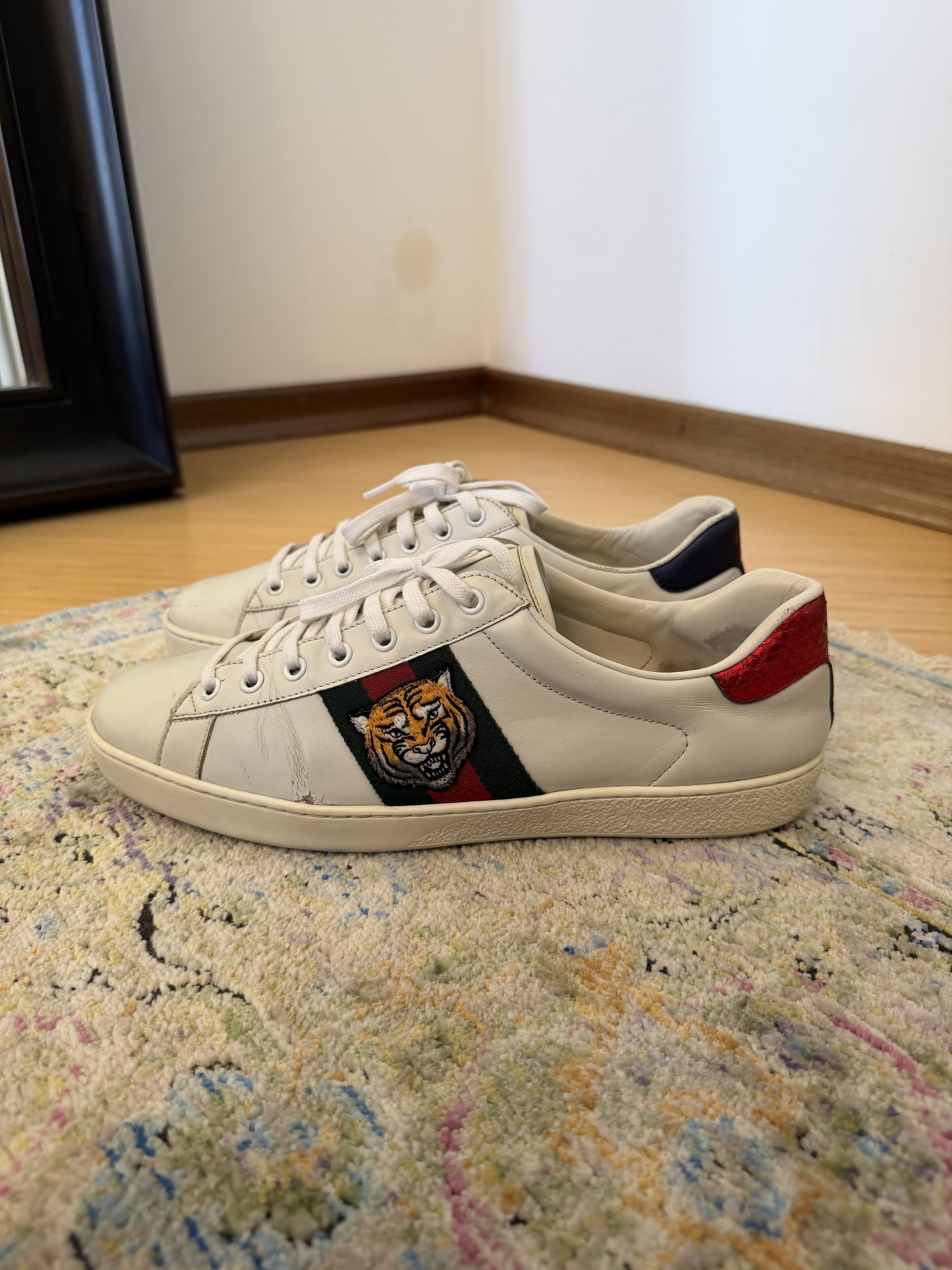 Gucci Gucci Ace Unpaired White Sneakers Size US 9.5 / EU 42-43 - 4 Thumbnail
