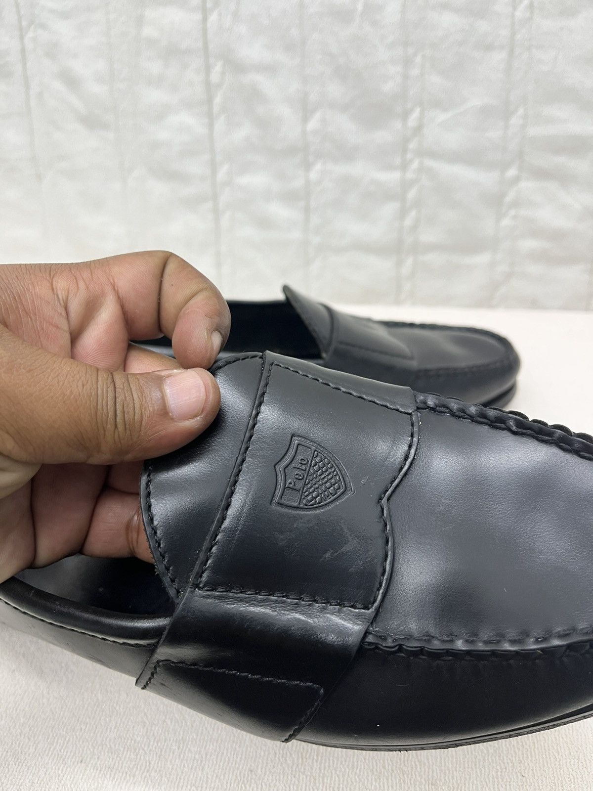 Polo Ralph Lauren × Vintage POLO RALPH LAUREN LOAFERS BLACK LEATHER Size US 6 / EU 39 - 4 Thumbnail