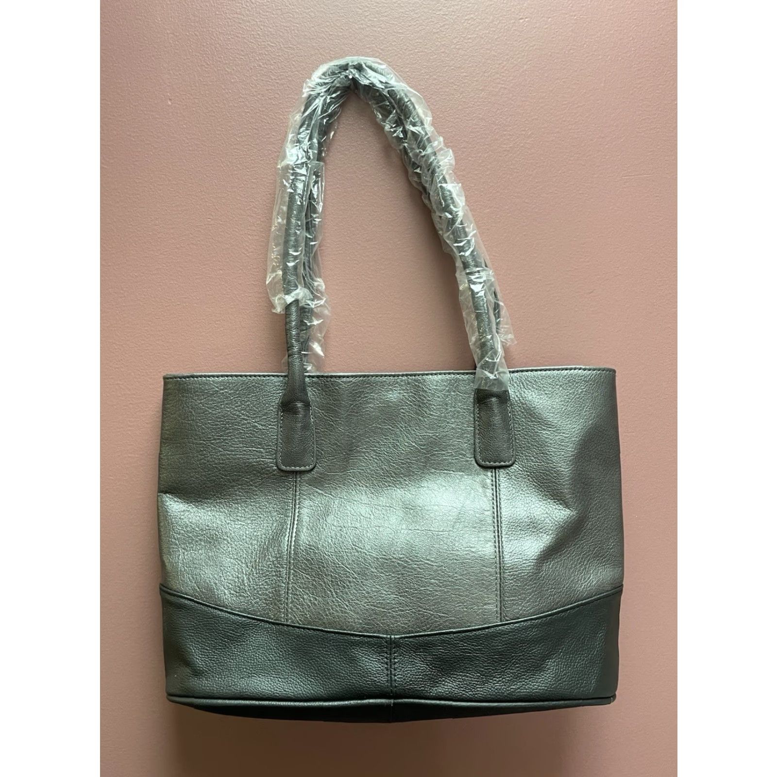 Vintage Amerileather Womens Shoulder Bag Tote Purse Black Leather Medium Size ONE SIZE - 4 Thumbnail