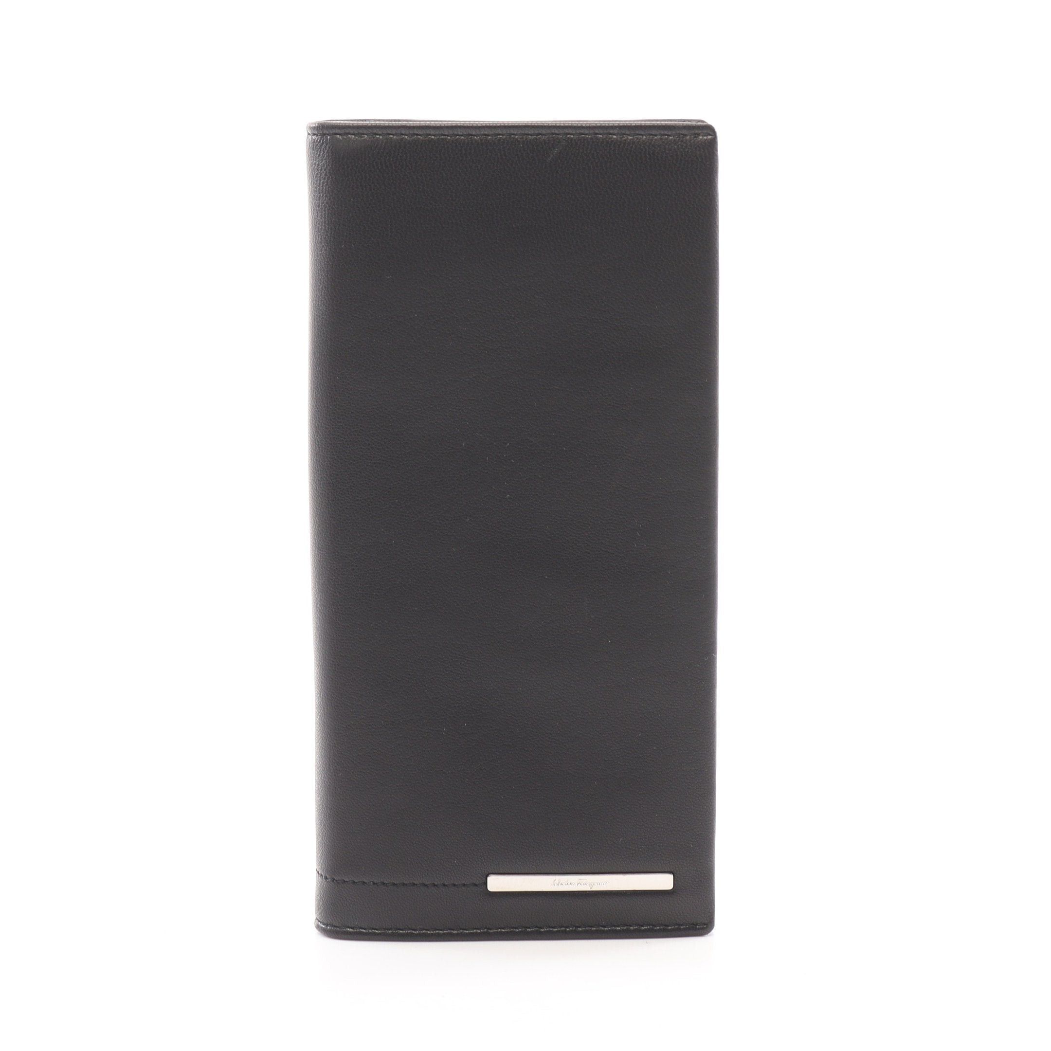 Salvatore Ferragamo Salvatore Ferragamo Bi-Fold Long Wallet Leather Black Logo Size ONE SIZE - 1 Thumbnail