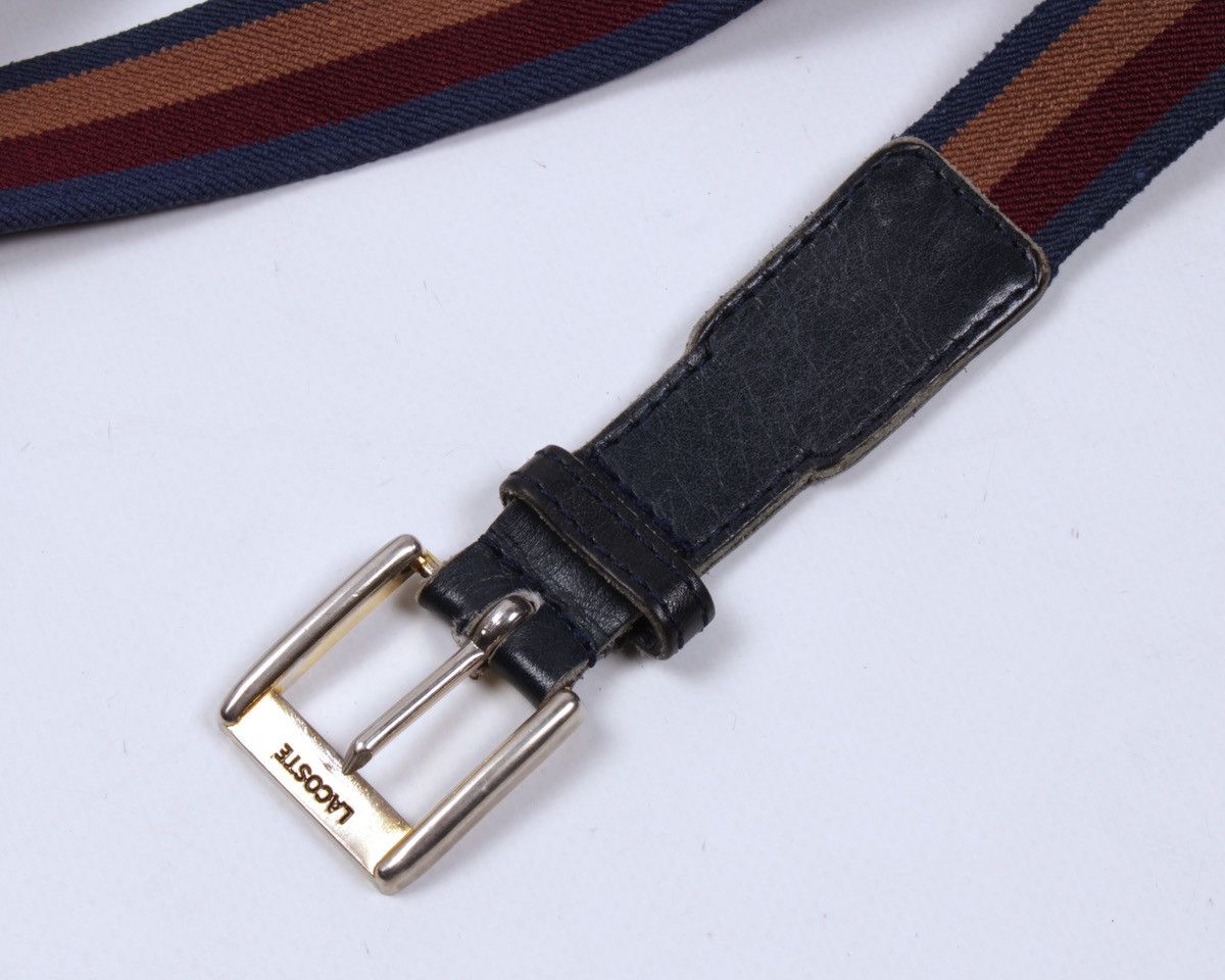 Lacoste × Vintage Lacoste Vintage Stretch Canvas Leather Mens/Unisex Belt Size ONE SIZE - 10 Thumbnail