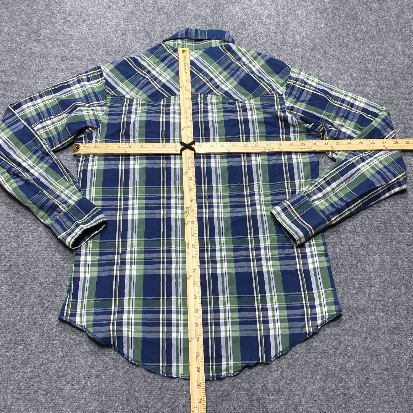 Wrangler VINTAGE Wrangler Shirt Mens M Blue Plaid Pearl Snap Cowboy Western Size US M / EU 48-50 / 2 - 5 Thumbnail