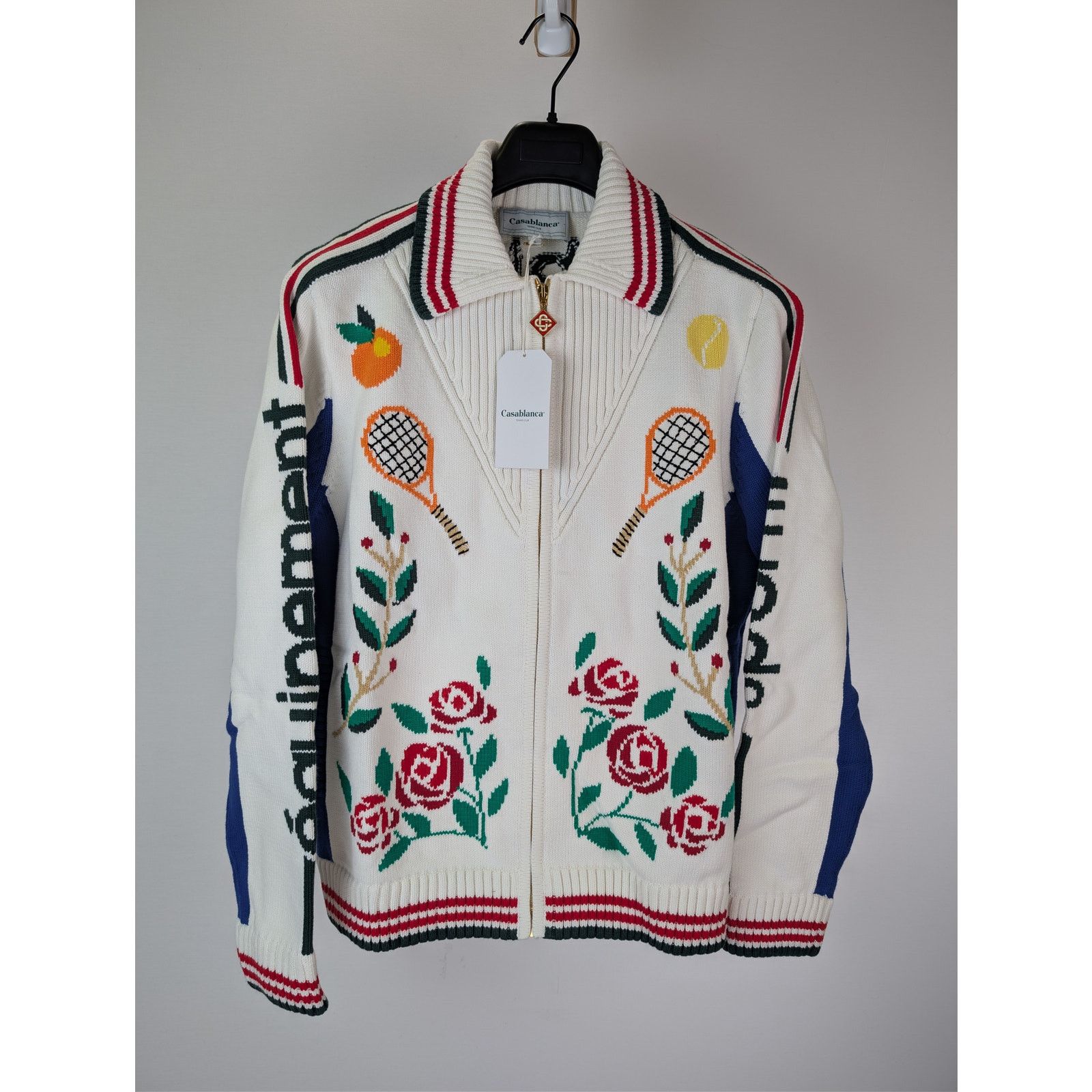 Casablanca o1rshd1 Laurel Intarsia Knit Jacket in Multi Size US XL / EU 56 / 4 - 8 Thumbnail