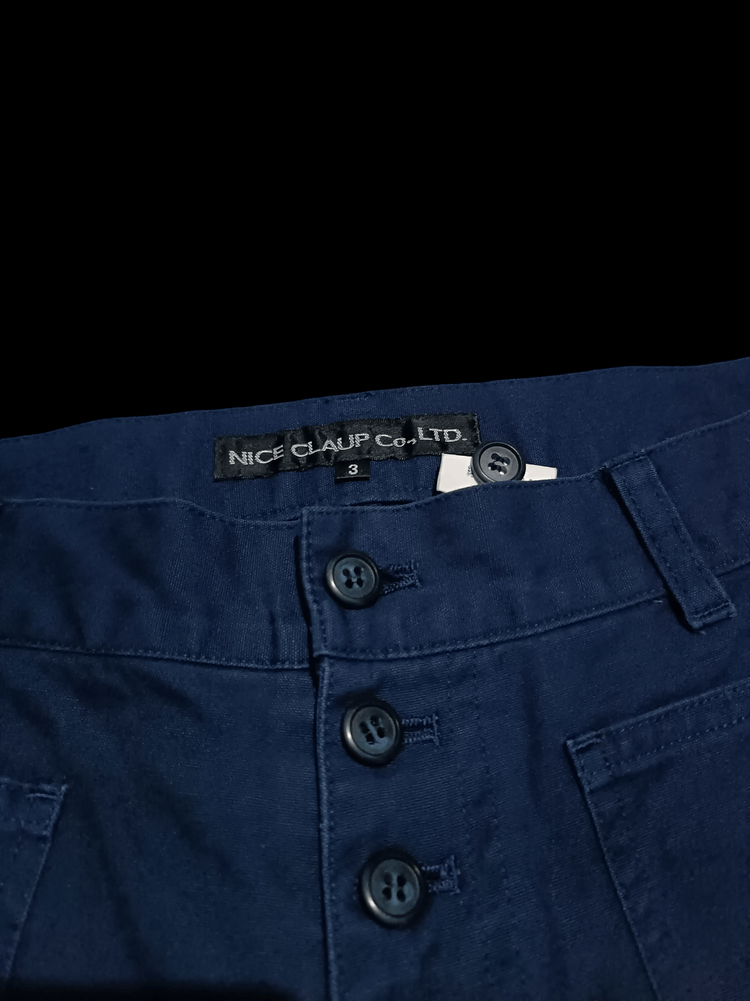 Japanese Brand × Vintage Navy Blue Button Fly Ball Bottom Vintage Flare Pants Size US 30 / EU 46 - 4 Thumbnail