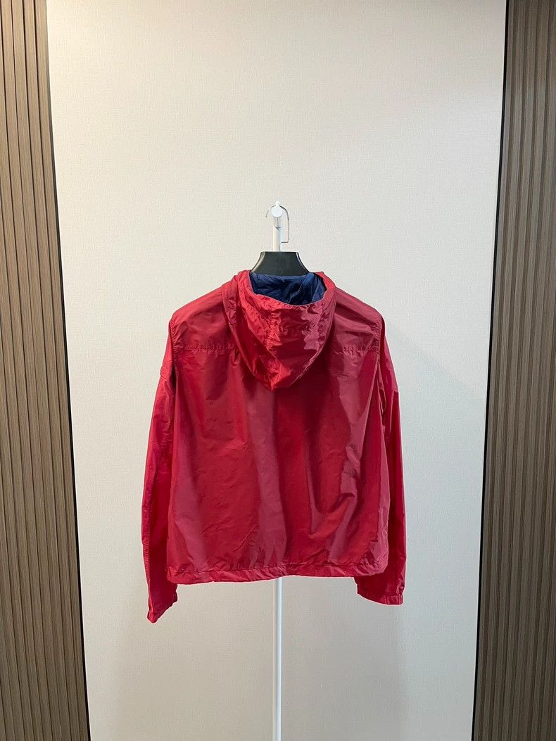 Prada Prada Red And Blue Color Block Metal Triangle Logo Zipper J Size US M / EU 48-50 / 2 - 2 Thumbnail
