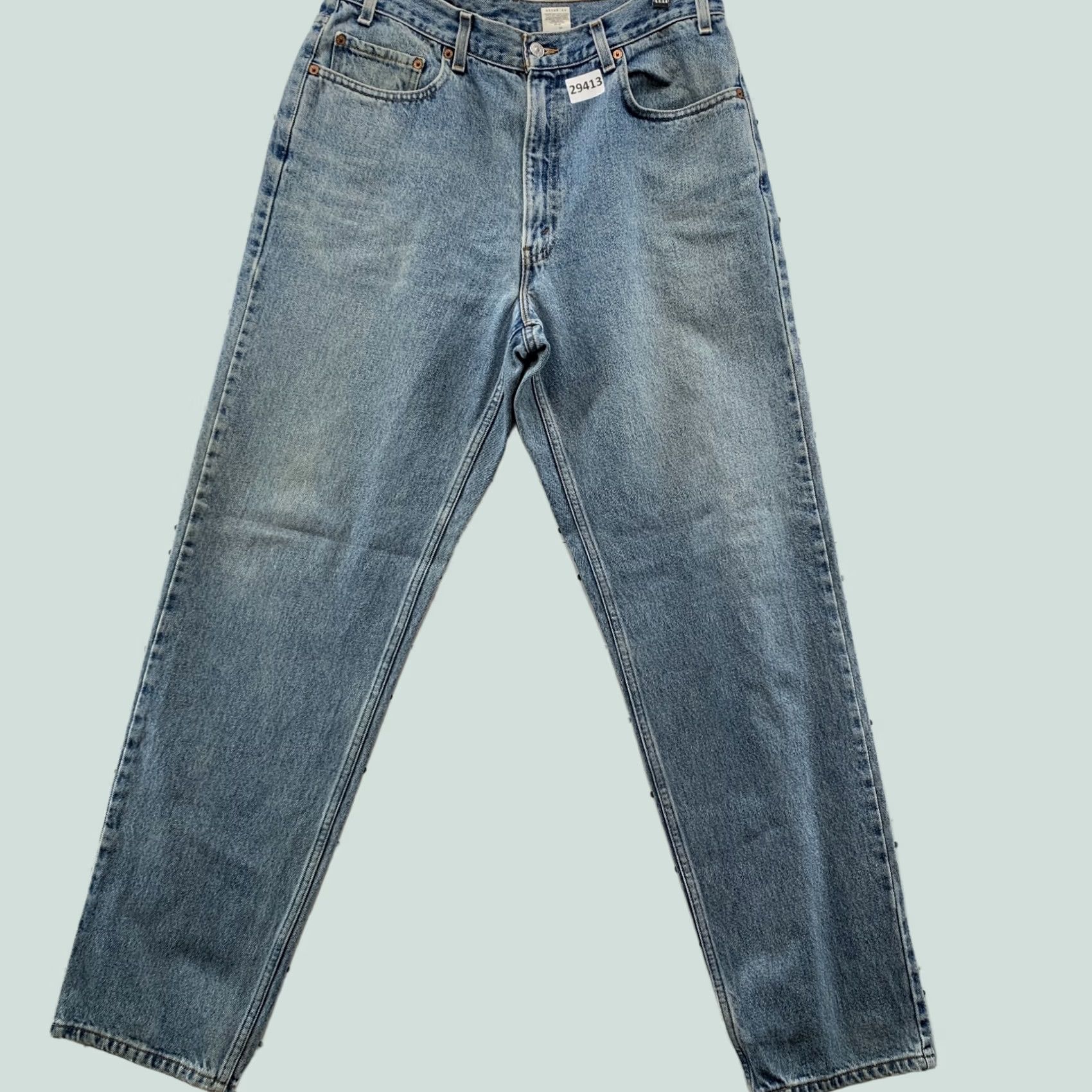 Levi's VINTAGE Levi's 550 Jeans Mens 34 Regular Blue Light Wash 90s Denim Straight 34x33 Inseam Mens Size US 34 / EU 50 - 1 Thumbnail