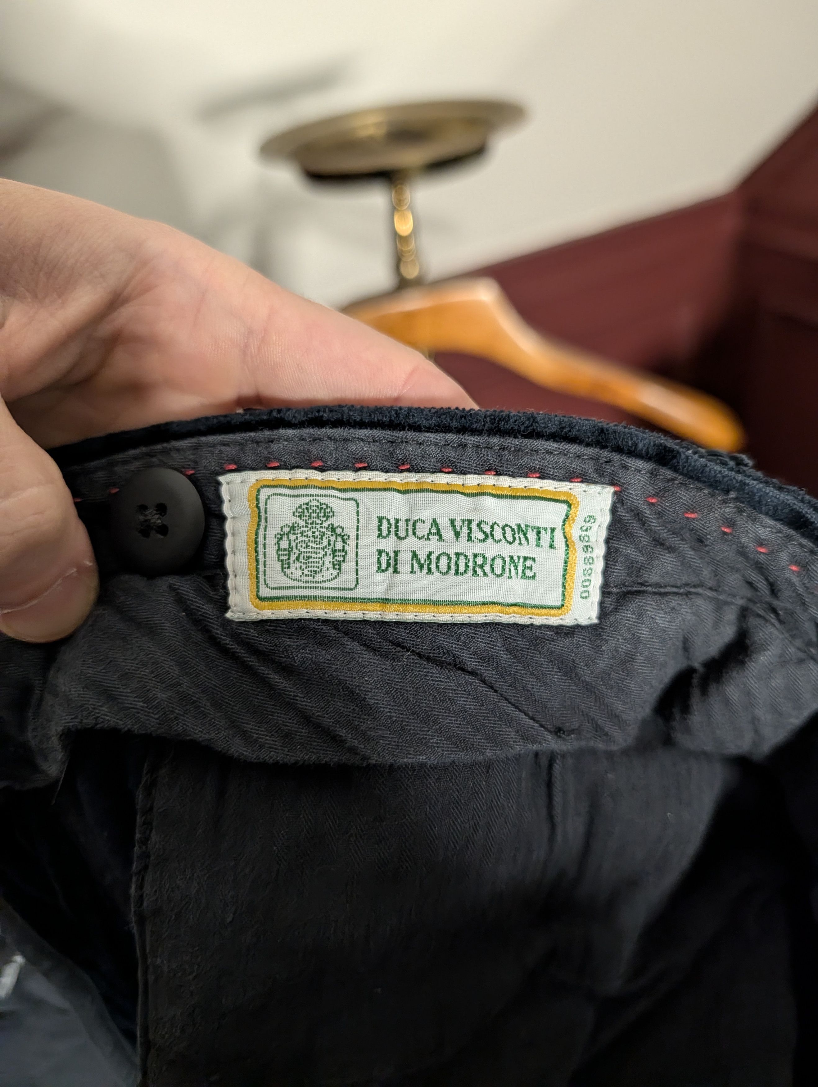 J. Peterman Black corduroy Duca Visconti Di Modrone Italian cotton pants Size US 40 / EU 56 - 8 Thumbnail