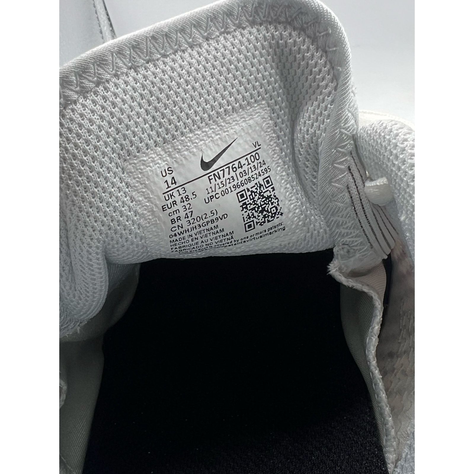 Nike Nike Vapor Edge Speed 360 2 TB “White Black” size 14 men’s Size US 14 / EU 47 - 6 Thumbnail