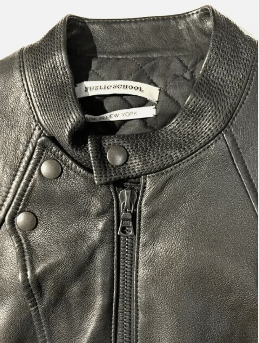 Public School PUBLIC SCHOOL Lambskin Leather Motorcycle Biker Racer Jacket Size US M / EU 48-50 / 2 - 5 Thumbnail