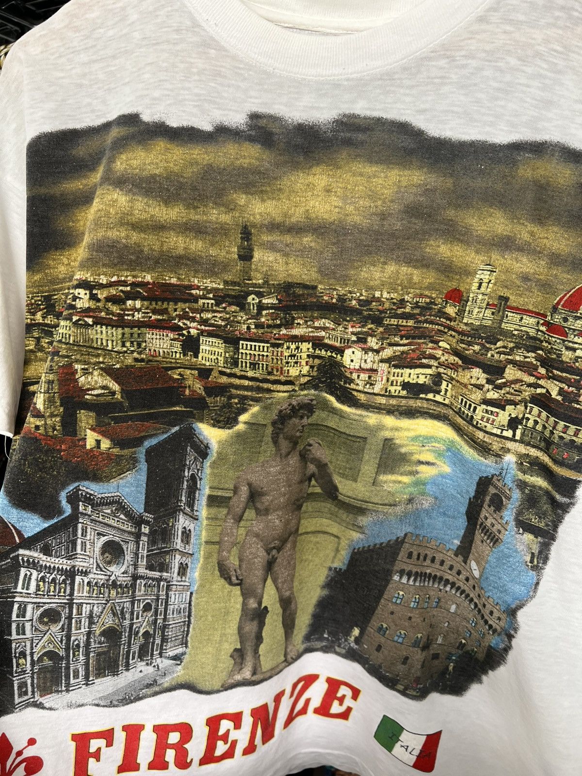 Arts & Science 80s Firenze Italy Michelangelo David Souvenir Tee Size US L / EU 52-54 / 3 - 4 Thumbnail