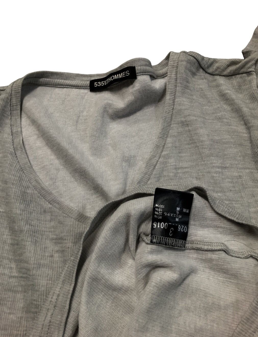 5351 POUR LES HOMMES × Designer 5351 Pour Les Hommes Vintage Long Sleeve Tee Shirt Size M / US 6-8 / IT 42-44 - 3 Thumbnail