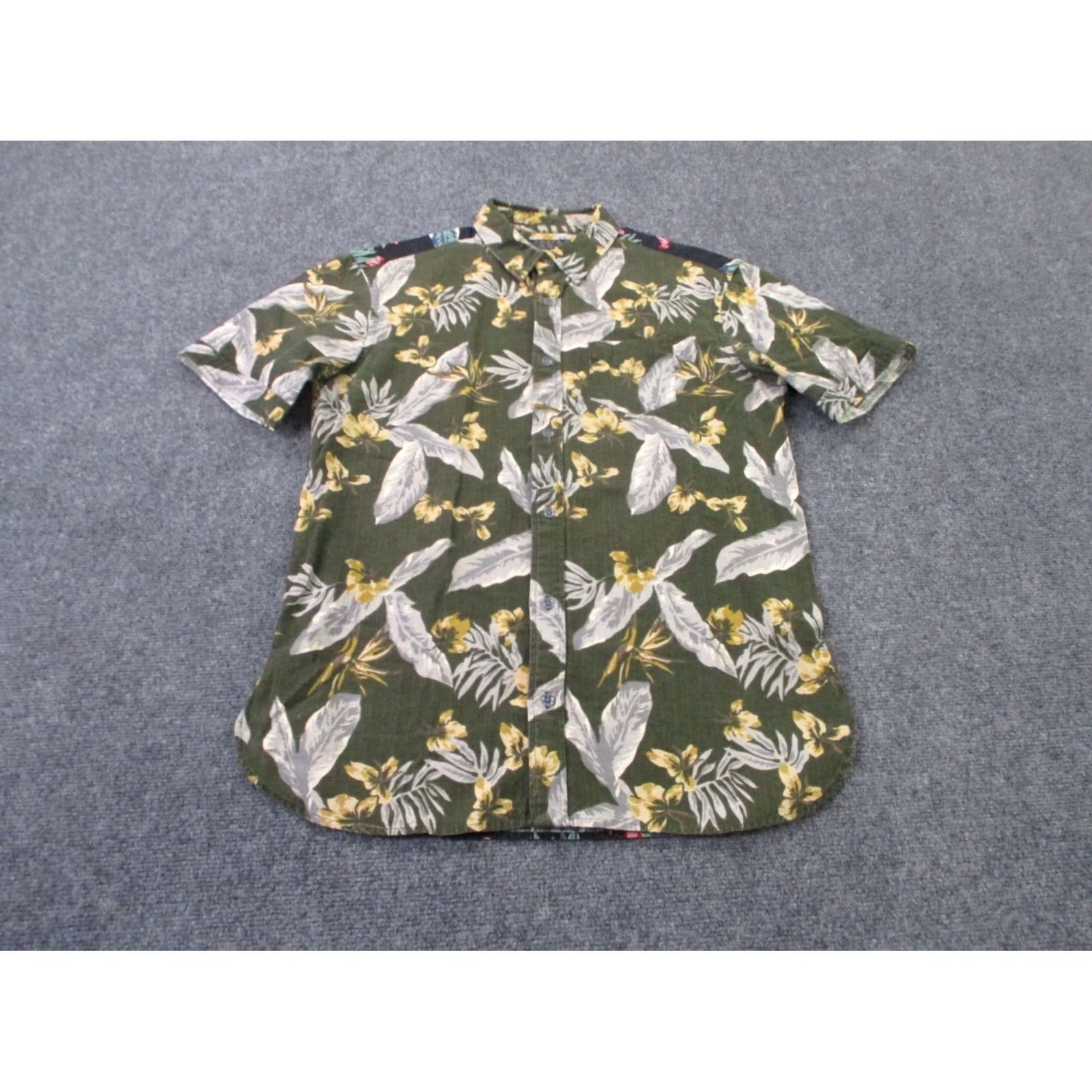 Allsaints AllSaints Shirt Mens M Green Black Floral Heavy Classic Business Preppy Hawaiian Shirt Size US L / EU 52-54 / 3 - 2 Thumbnail