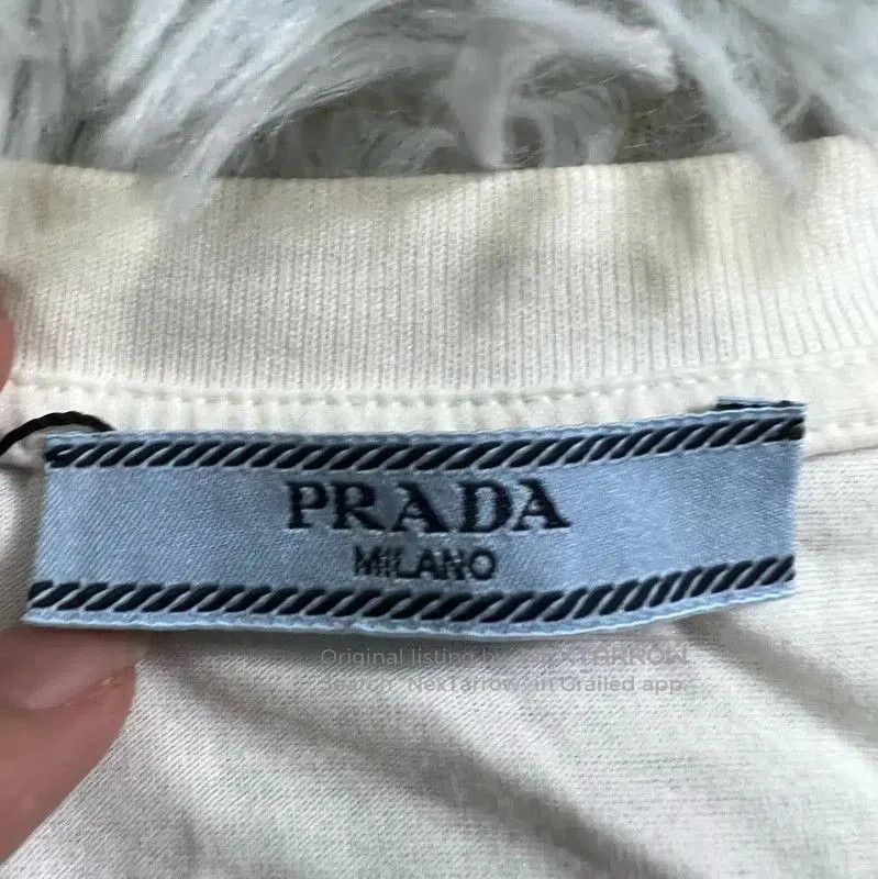 Prada Prada Men's White Cotton T-Shirt. Size US S / EU 44-46 / 1 - 3 Thumbnail