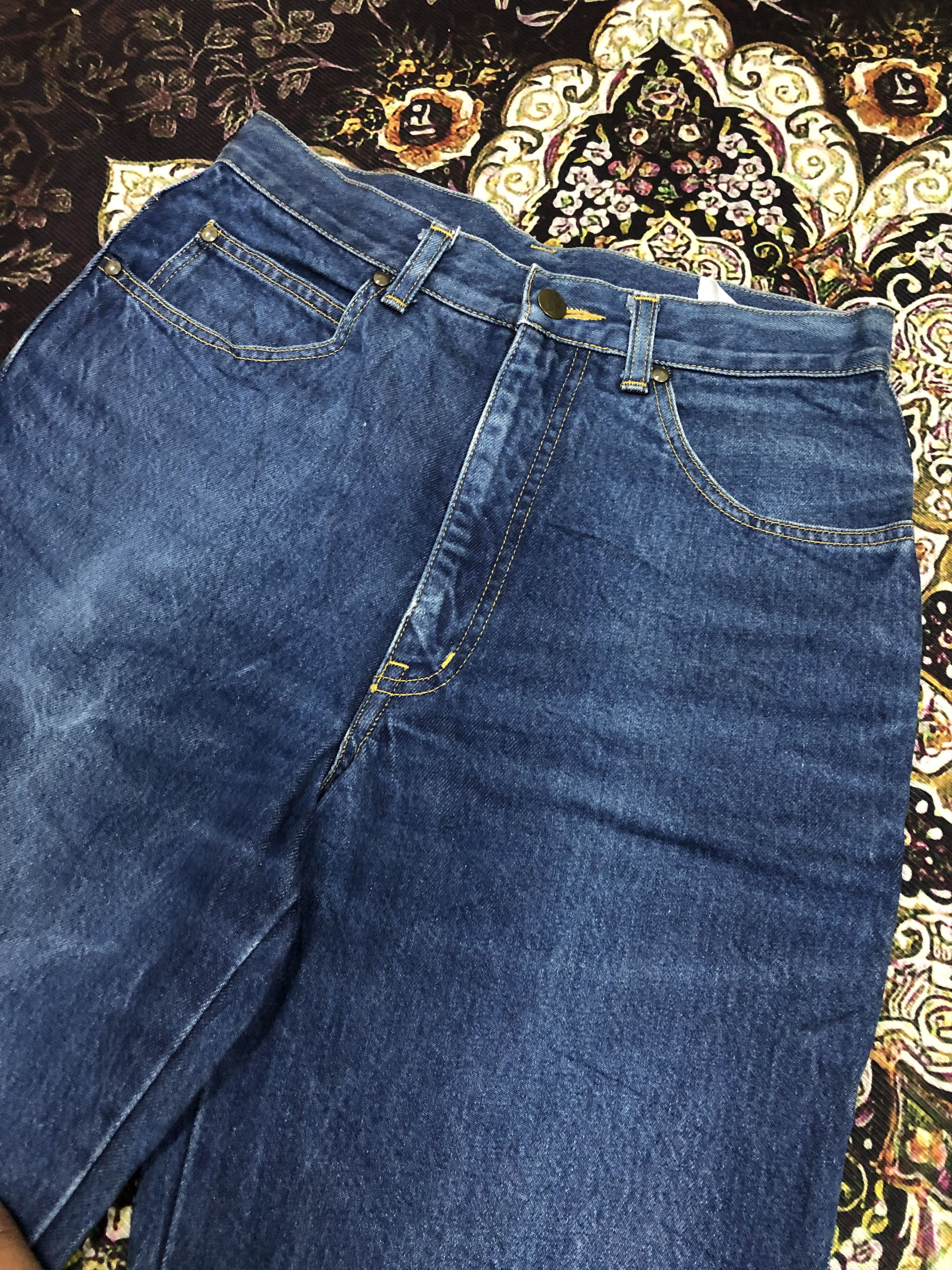 Designer × Yves Saint Laurent YSL embroidered logo on pocket jeans Size US 29 - 3 Thumbnail
