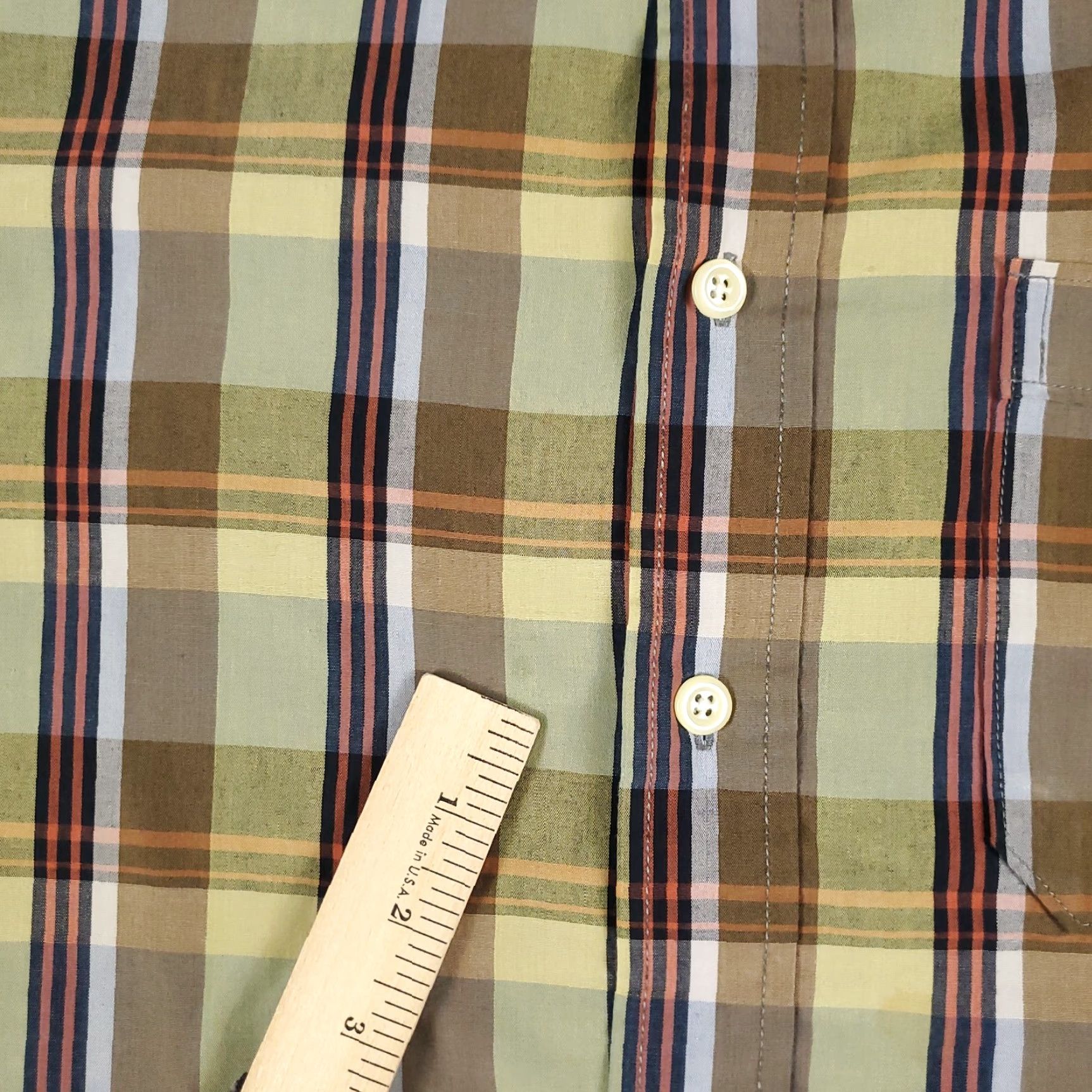 Tommy Hilfiger Tommy Hilfiger Button-Up Shirt Mens Large Beige Plaid Long Sleeve Casual Preppy Size US L / EU 52-54 / 3 - 3 Thumbnail