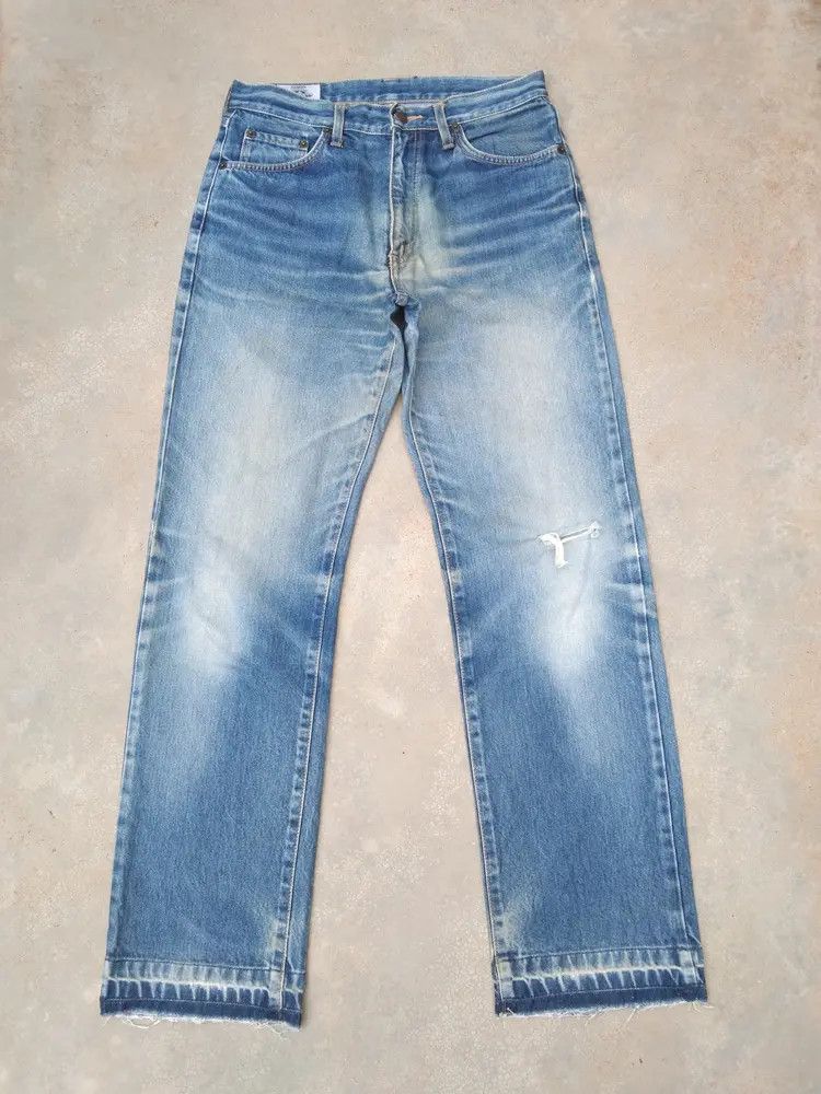 Japanese Brand Vintage Edwin Faded Blue Distressed Jeans 30x31 Size US 30 / EU 46 - 1 Thumbnail