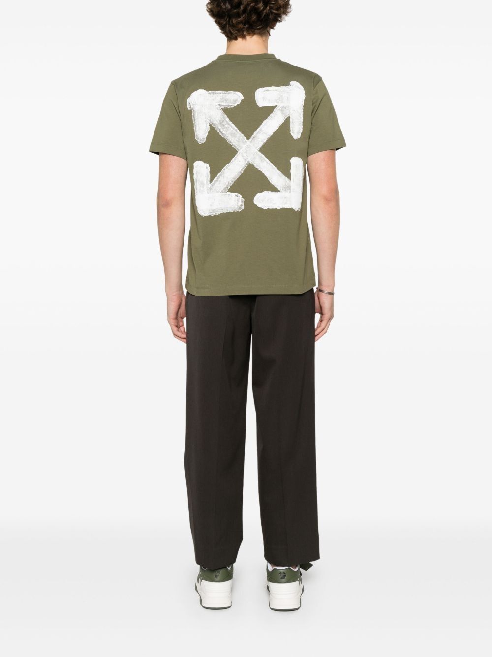 Givenchy Khaki Spray Arrows Logo T-Shirt Size US XL / EU 56 / 4 - 4 Thumbnail