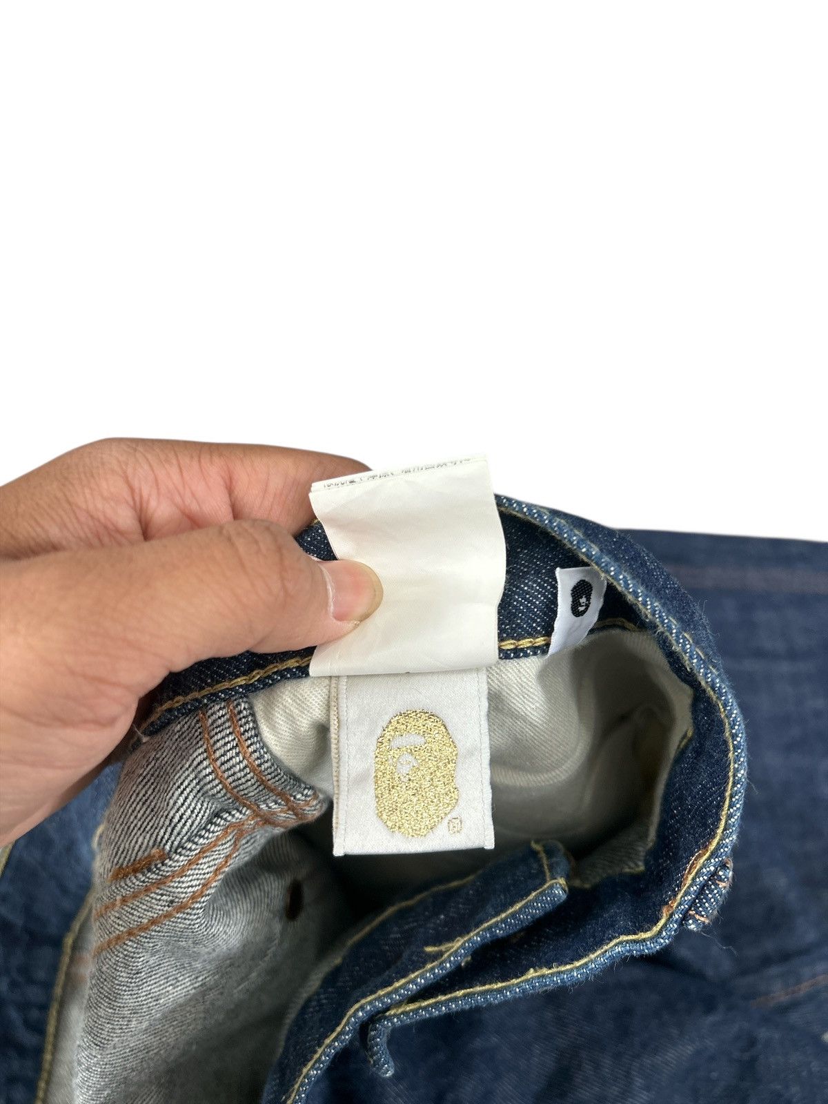 Bape BAPE Pirate Ape Embroidered Denim Jeans ( Made in Japan) Size US 35 - 8 Thumbnail