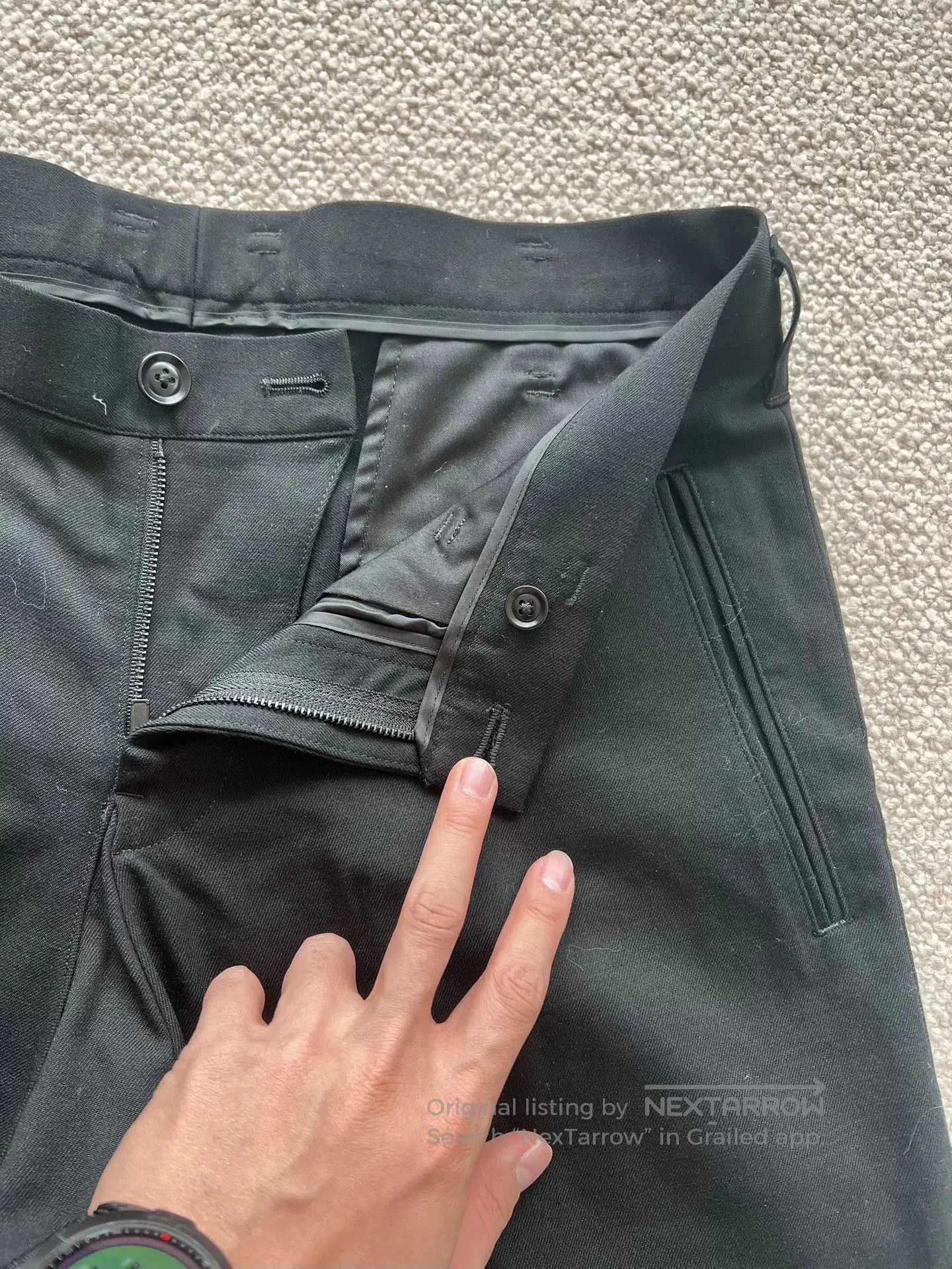 Yohji Yamamoto black wool trousers by yohji yamamoto. Size US 34 / EU 50 - 2 Thumbnail
