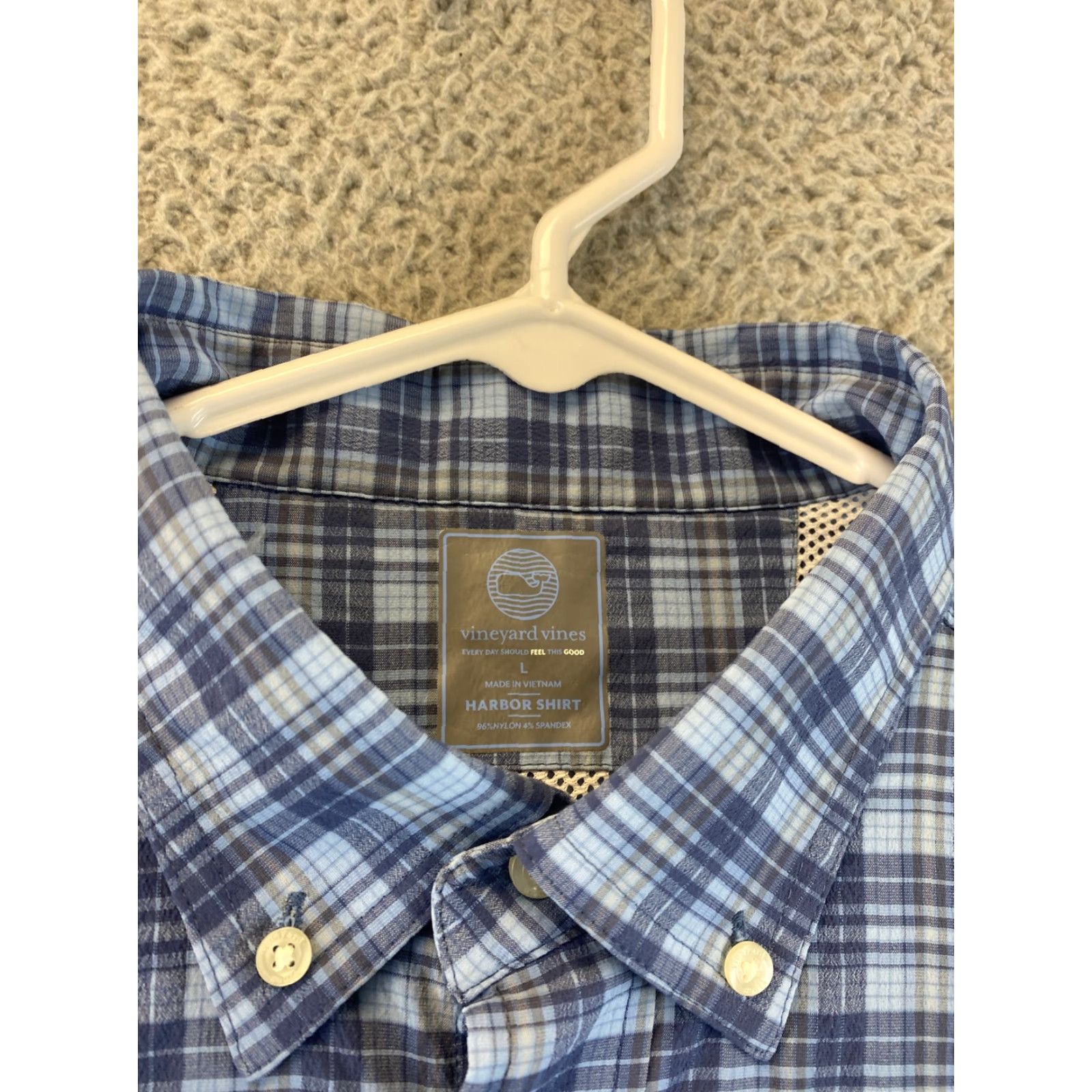Vineyard Vines VINEYARD VINES Men’s Button-Up Shirt L Blue Check Whale Logo Long Sleeve Casual Fall Spring Winter Size US L / EU 52-54 / 3 - 7 Thumbnail