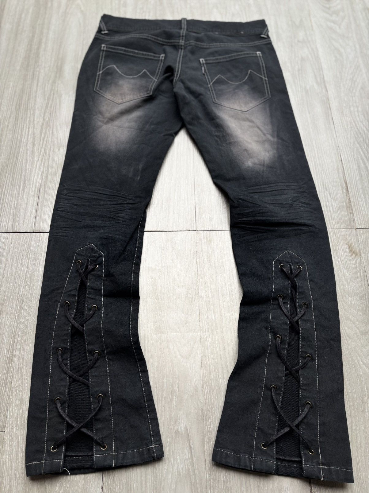 Tornado Mart lace up flare jeans Size US 29 - 5 Thumbnail