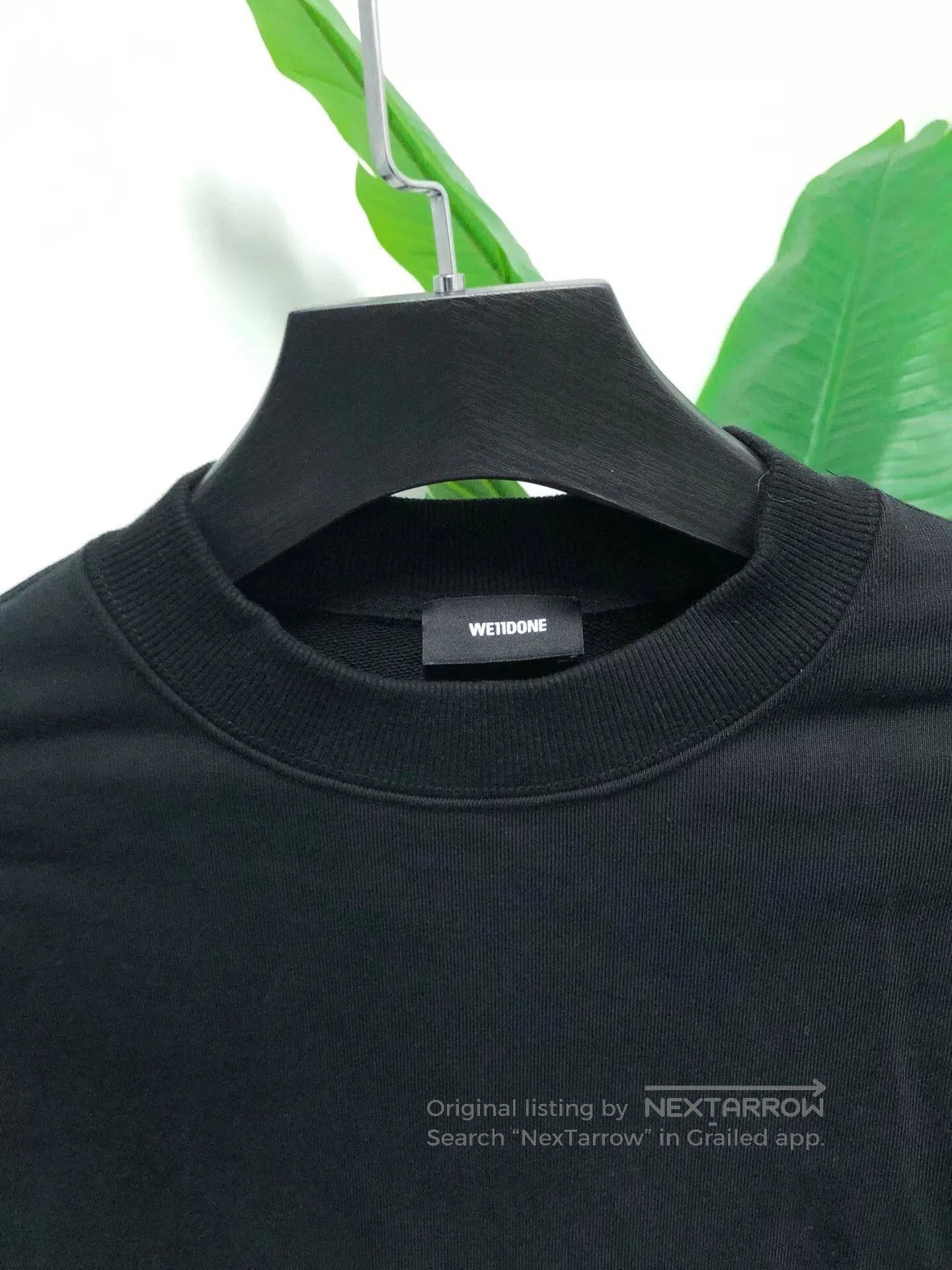WE11DONE We11done Black Reflective Long Sleeve Sweatshirt. Size US S / EU 44-46 / 1 - 6 Thumbnail