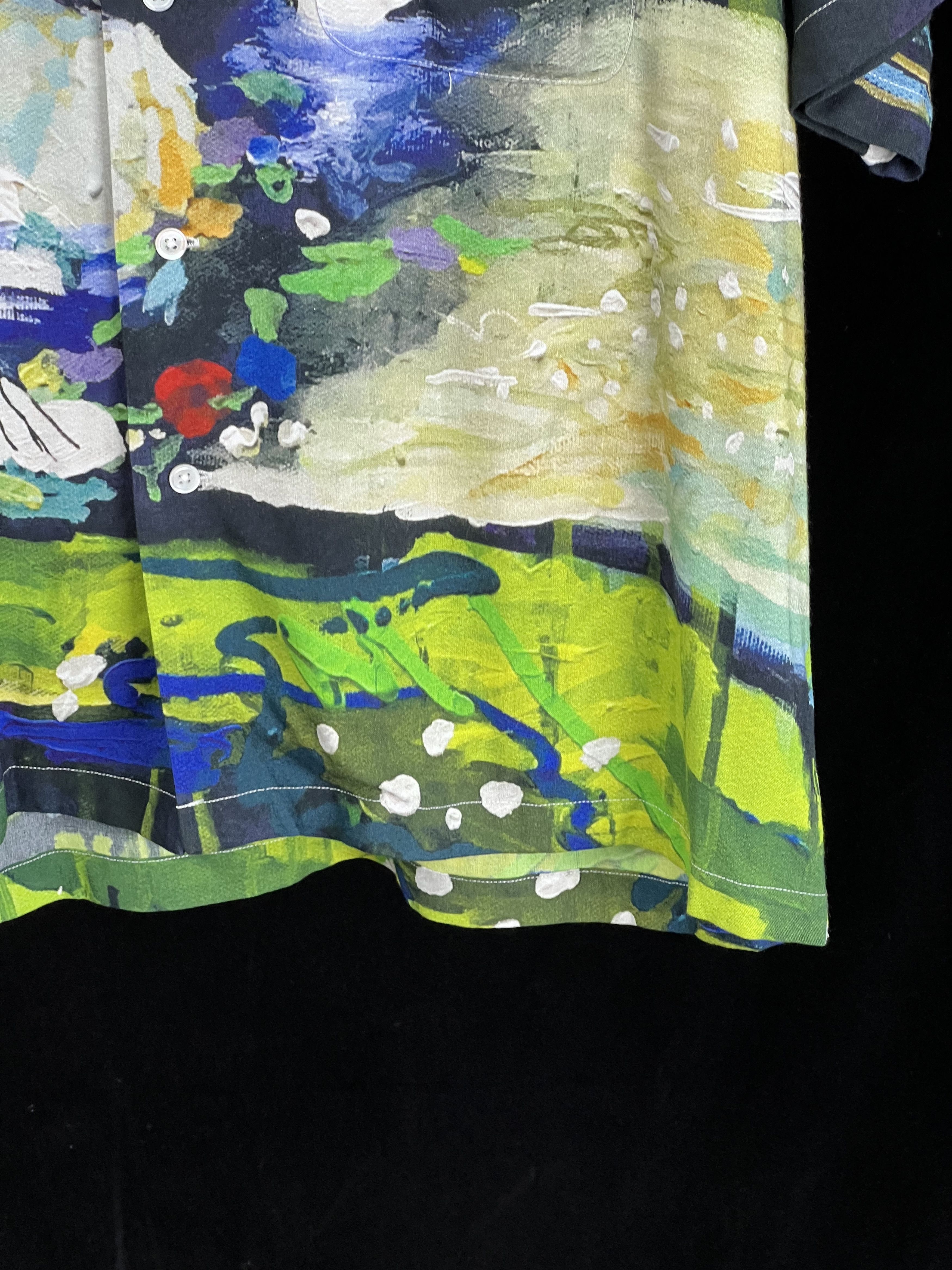 Japanese Brand UNWORN* JP Artist Painting shirt short sleeve Size US M / EU 48-50 / 2 - 6 Thumbnail