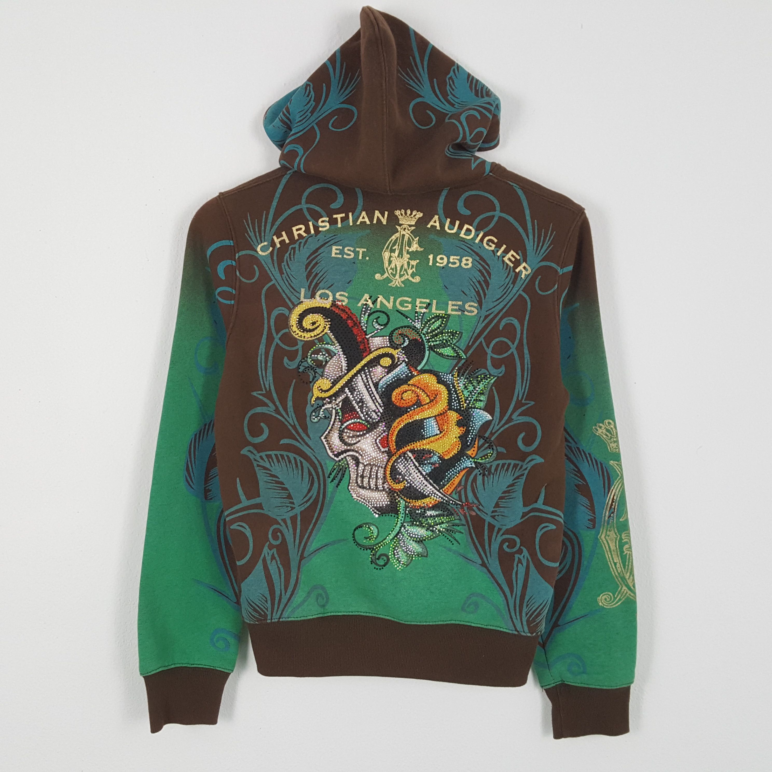 Christian Audigier Christian Audigier Ed Hardy Style Rare Skulls Zipper Hoodies Size XS / US 0-2 / IT 36-38 - 1 Thumbnail