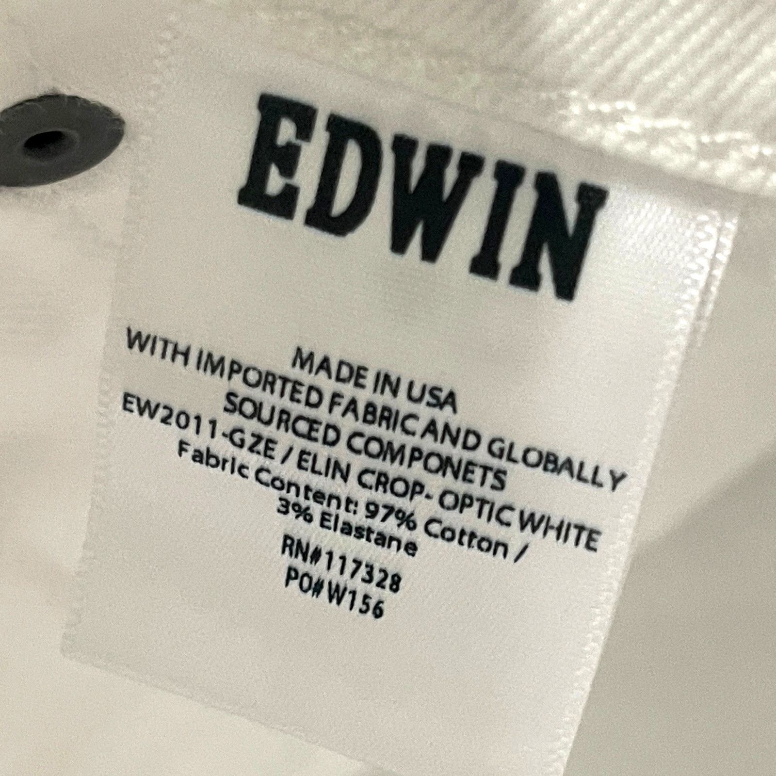 Edwin Edwin Elin Crop Straight Leg Jeans Optic White Size 32 $148 Size 32" / US 10 / IT 46 - 9 Thumbnail