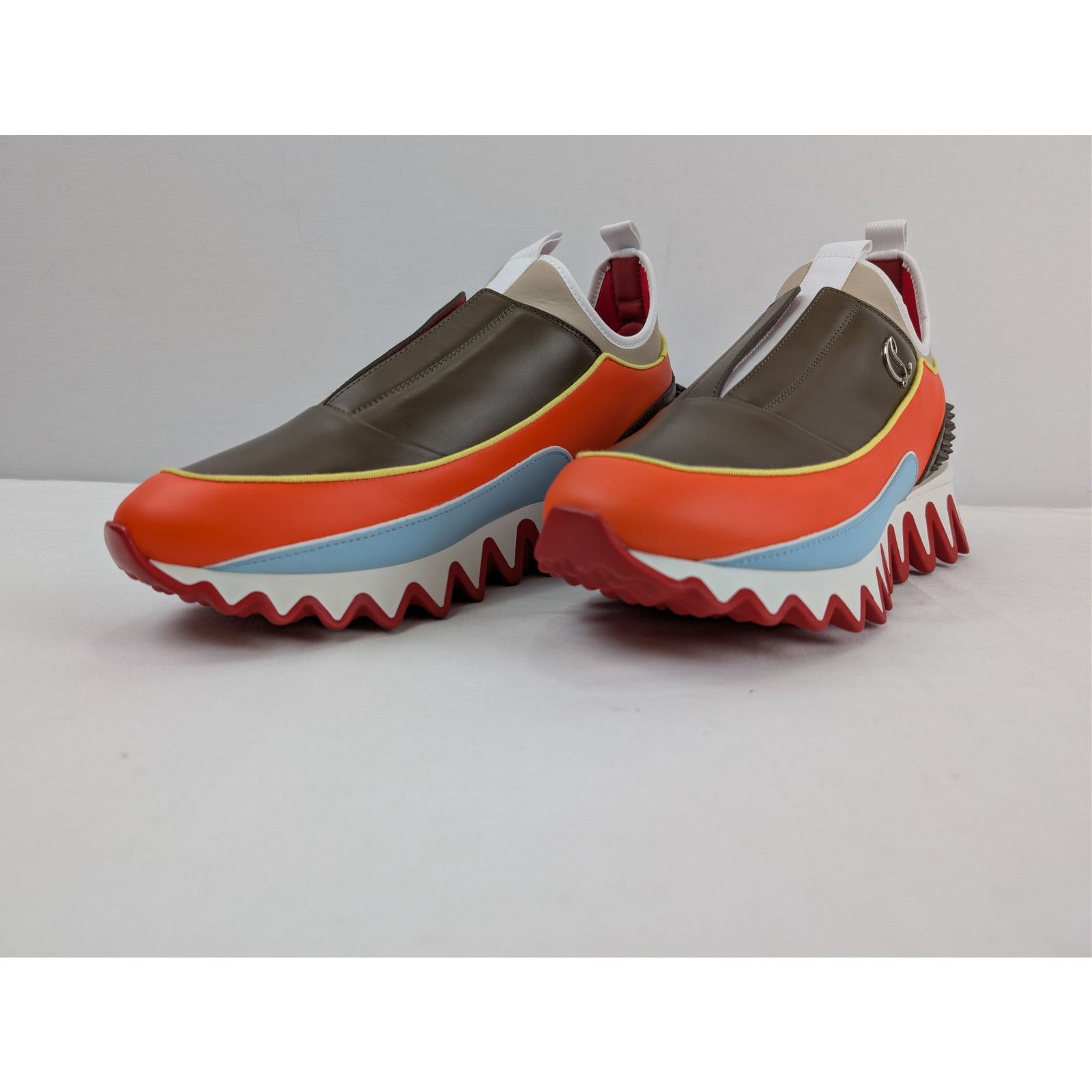 Christian Louboutin o1rshd1 Sharkyloub SP Spikes Flat Shoe Sneakers Multicolor Size US 10 / EU 43 - 8 Thumbnail