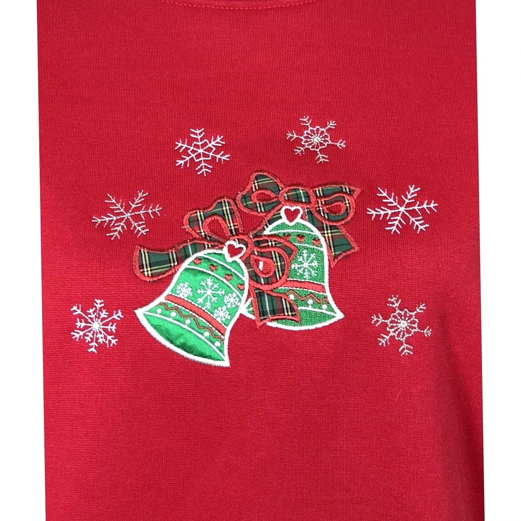 Vintage VINTAGE Bobbie Brooks Christmas Embroidered Sweatshirt Red Pullover Sz S Womens Crew Neck Long Sleeve Pullover 90s Decade Holiday Size S / US 4 / IT 40 - 2 Thumbnail