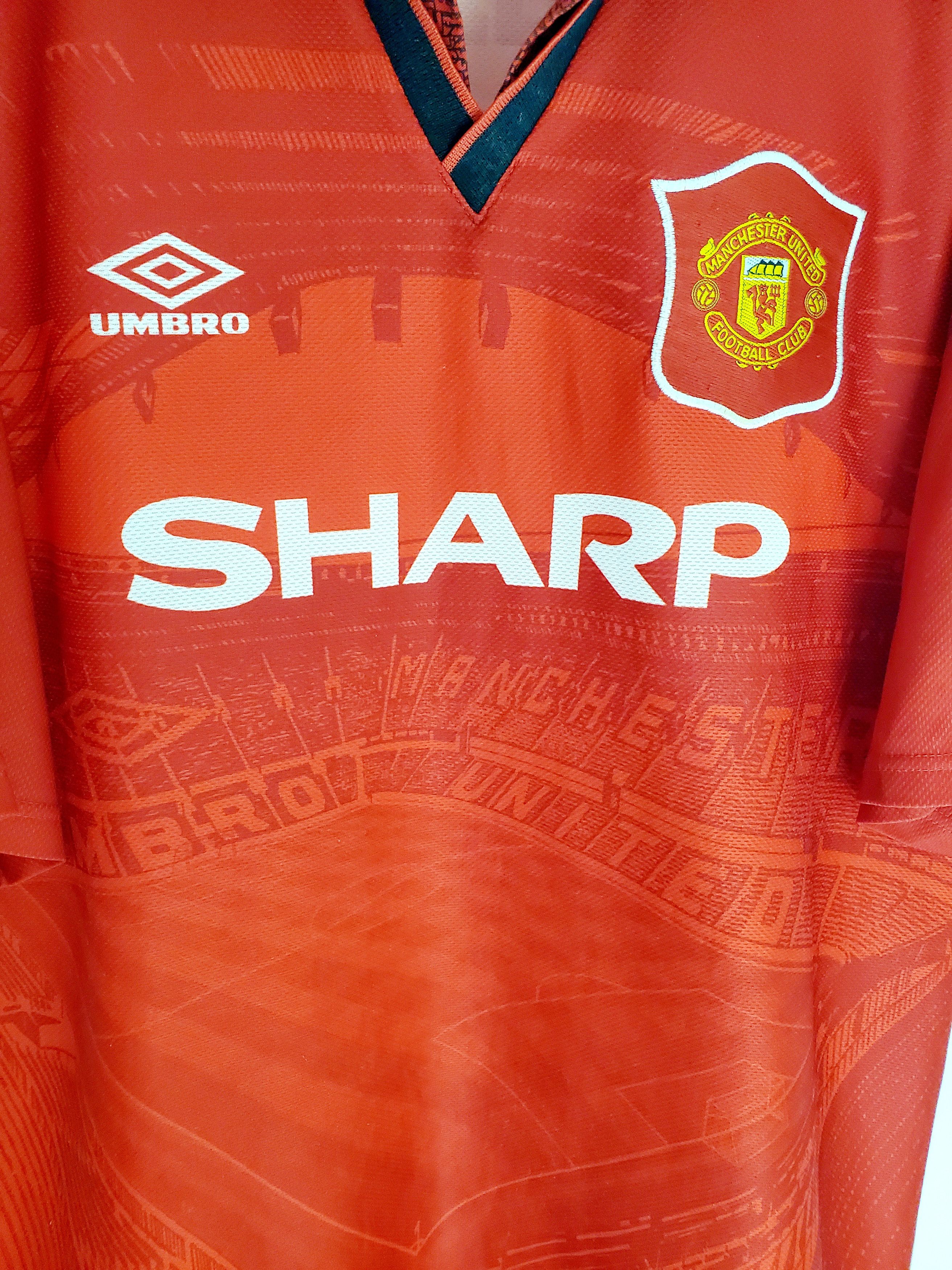 Umbro Vintage Manchester United Home 94-95 Umbro #10 HUGHES Xl Size US XL / EU 56 / 4 - 4 Thumbnail