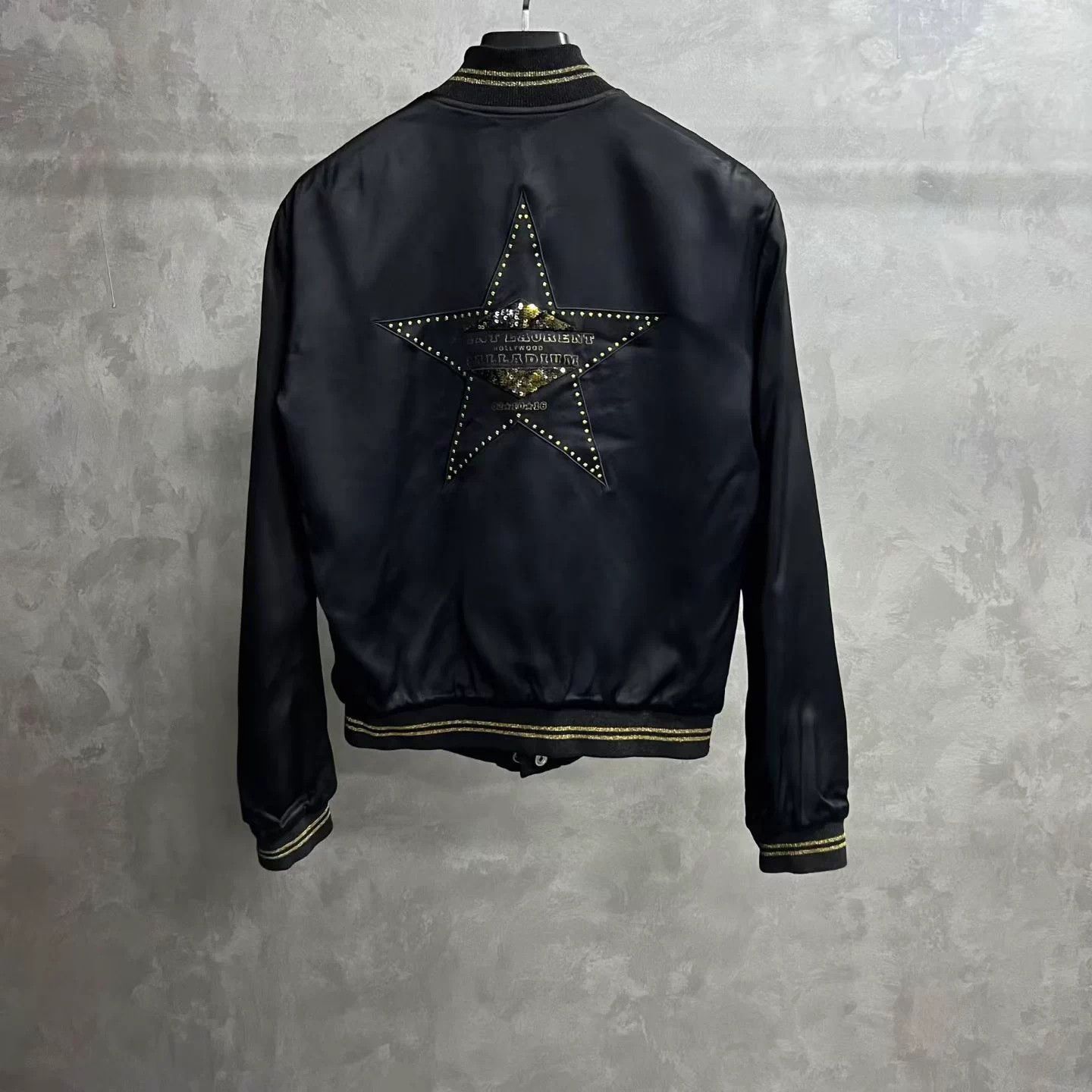 Saint Laurent Paris Saint Laurent black stand-collar buttoned baseballjkt 46 Size US S / EU 44-46 / 1 - 2 Thumbnail