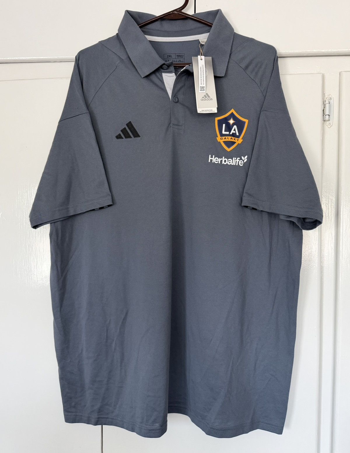 Adidas ADIDAS LOS ANGELES LA GALAXY MLS POLO SHIRT SOCCER 2023 2XL Size US XXL / EU 58 / 5 - 10 Thumbnail