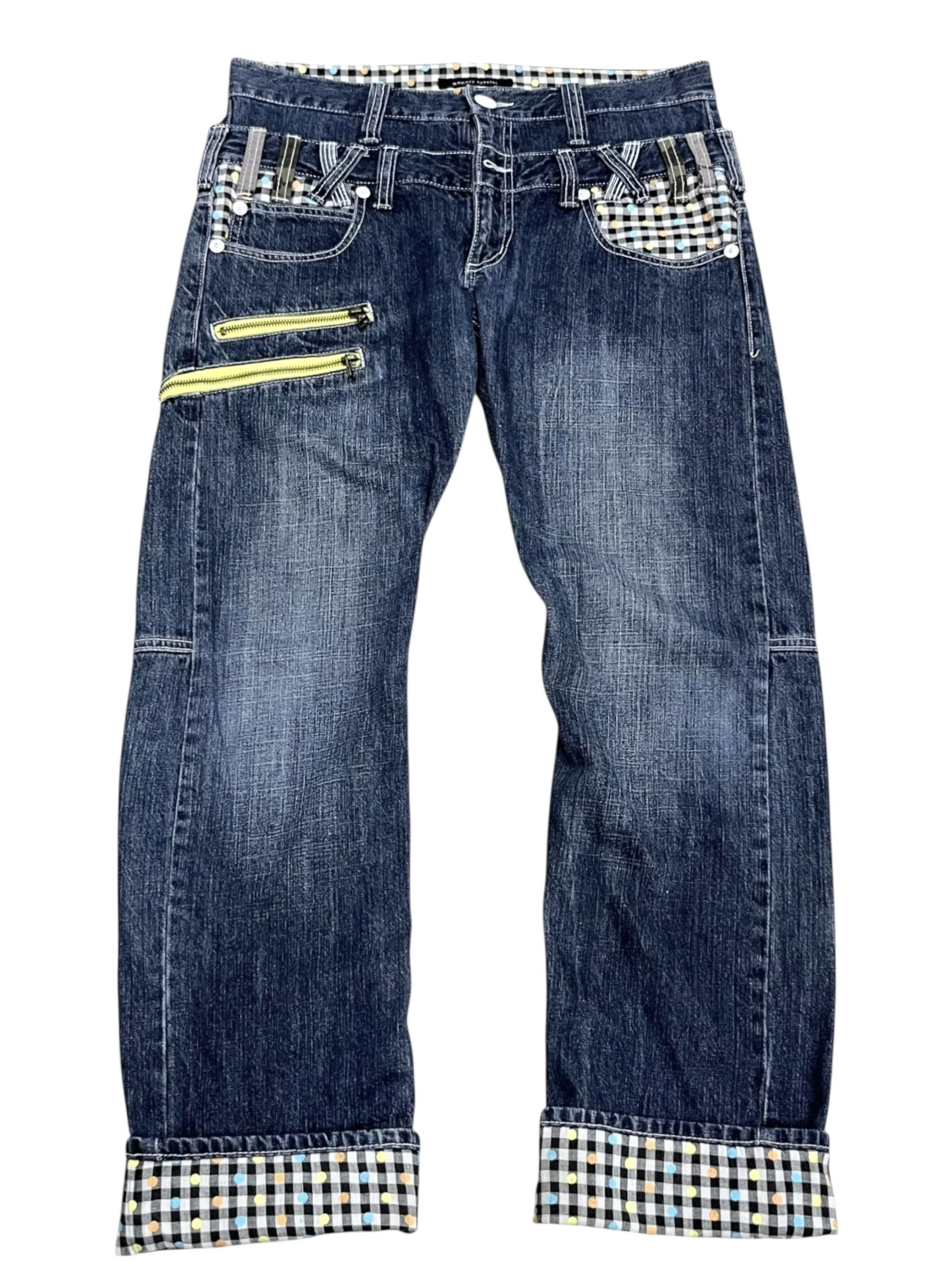 Chronicles Of Never "NEVER TRUST WOMAN" Bondage Zip Grunge Double Waist Denim Size US 32 / EU 48 - 7 Thumbnail