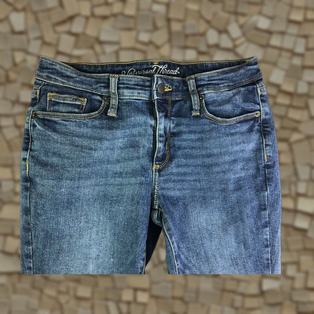 Vintage Universal Thread Juniors Jeans Mid Rise Skinny Size 6/28 Regular 27x27 Measured Size 28" / US 6 / IT 42 - 1 Thumbnail