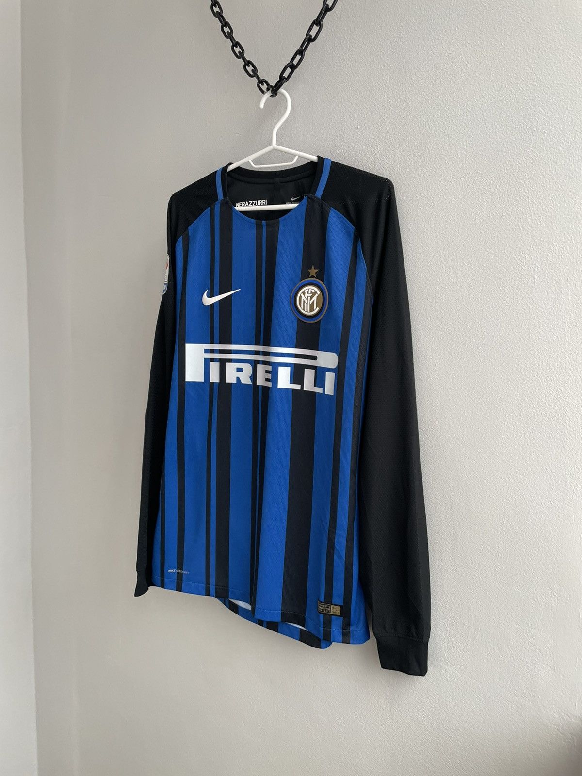 Nike Inter Milan 2017 2018 Player Issue Match Worn? Shirt Jersey Size US L / EU 52-54 / 3 - 3 Thumbnail