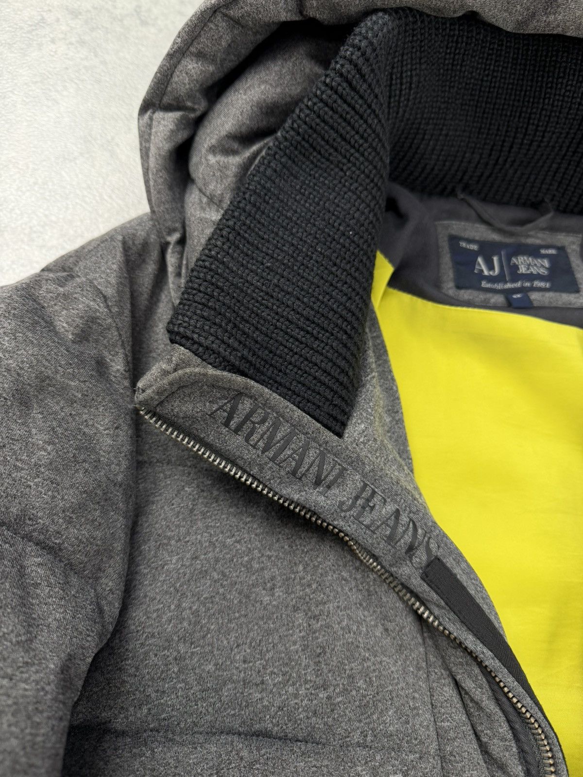 Armani Armani Jeans AJ Grey Hooded Puffer Jacket Size 52 Size US L / EU 52-54 / 3 - 9 Thumbnail