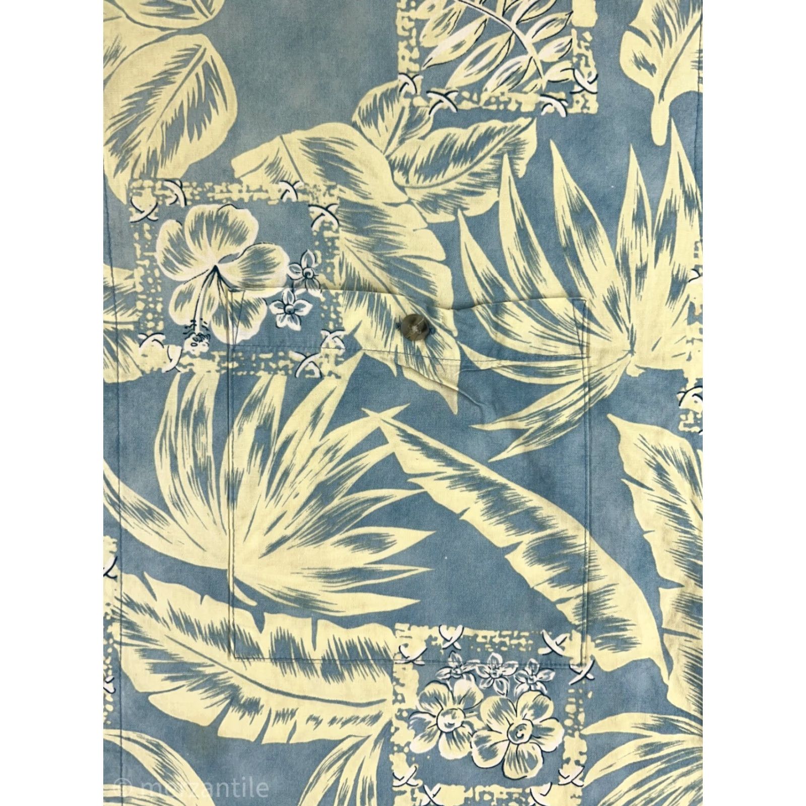 Vintage Campia Moda Shirt Mens XL Blue Button-Up Hawaiian Floral Leaf Cotton Size US XL / EU 56 / 4 - 6 Thumbnail