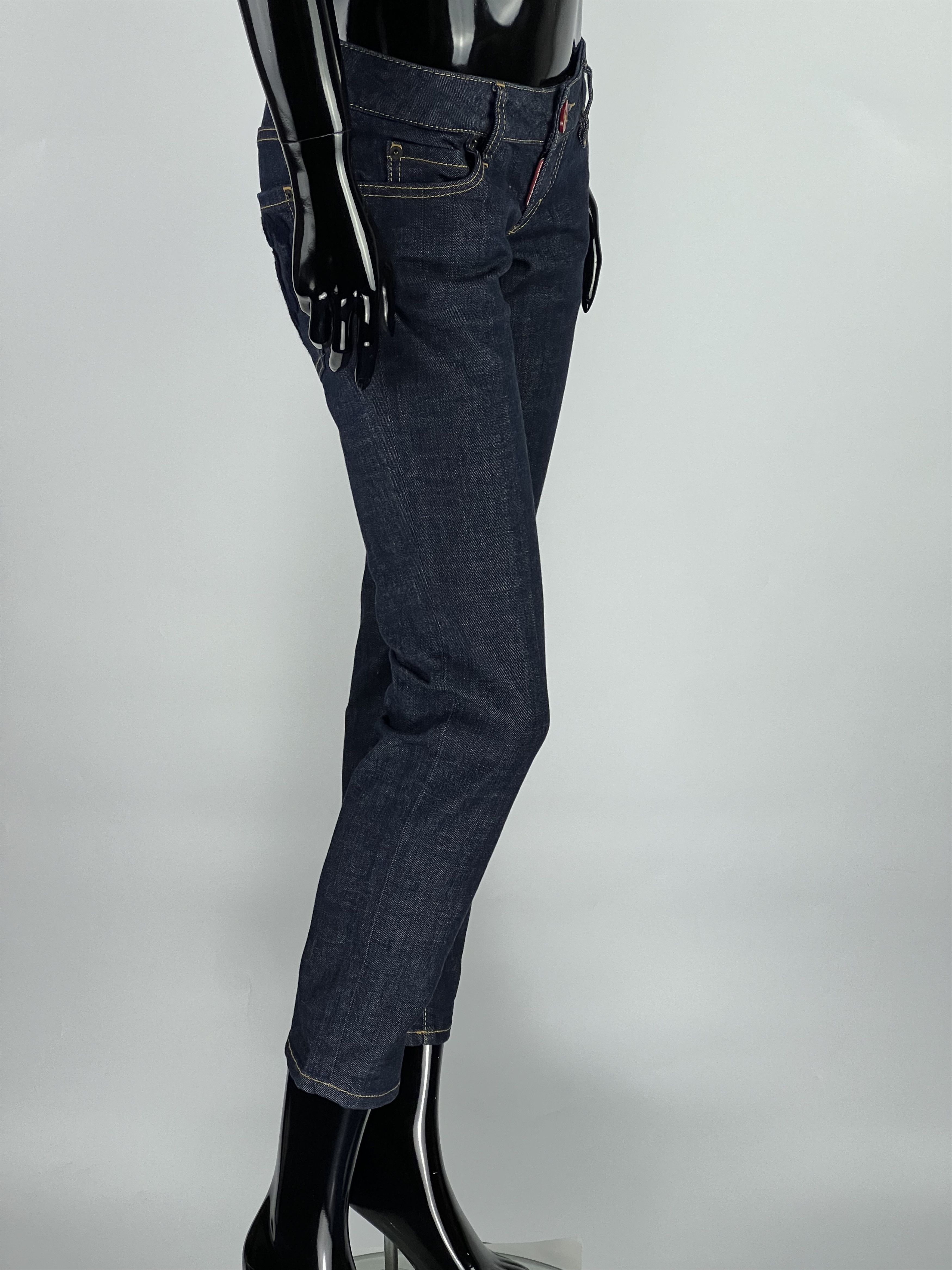 Dsquared2 Dsquared2 Blue Cropped Low Rise Skinny Jeans Size IT42 Size 28" / US 6 / IT 42 - 2 Thumbnail