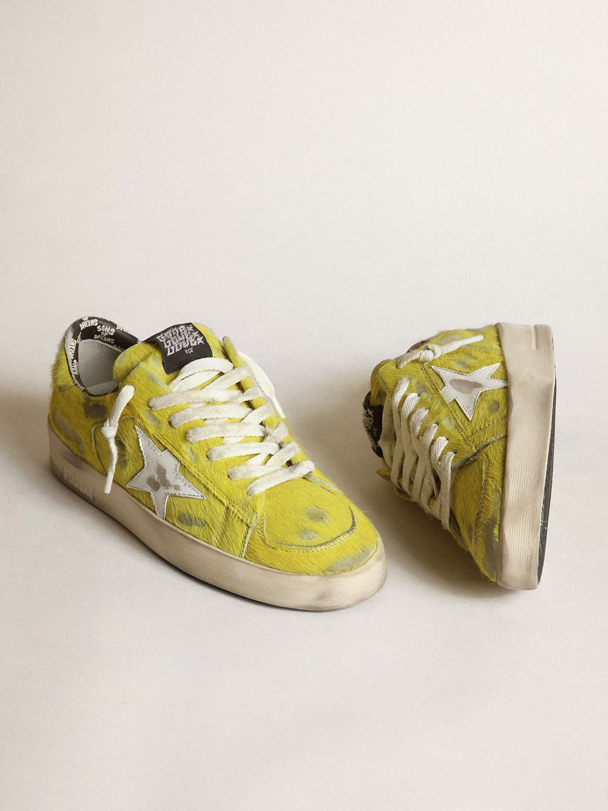 Golden Goose o1w1db10425 Stardan Low-Top Sneakers in Yellow/White Size US 11 / IT 41 - 2 Thumbnail