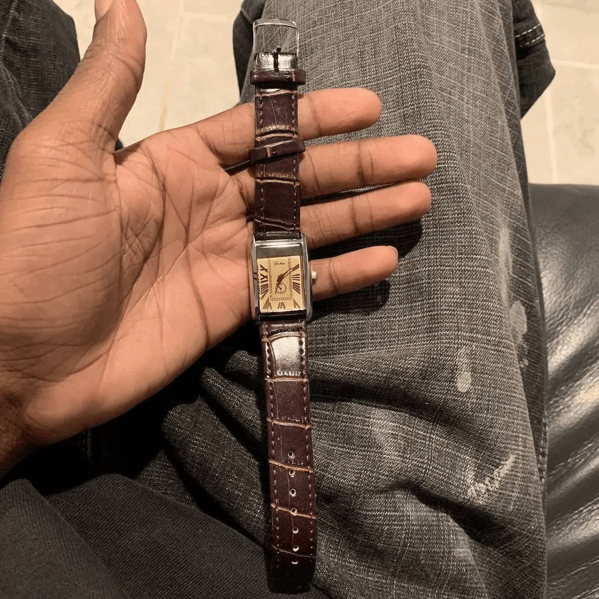 Jewelry Vintage 90s vintage quiet luxury brown leather gold watch Size ONE SIZE - 3 Thumbnail