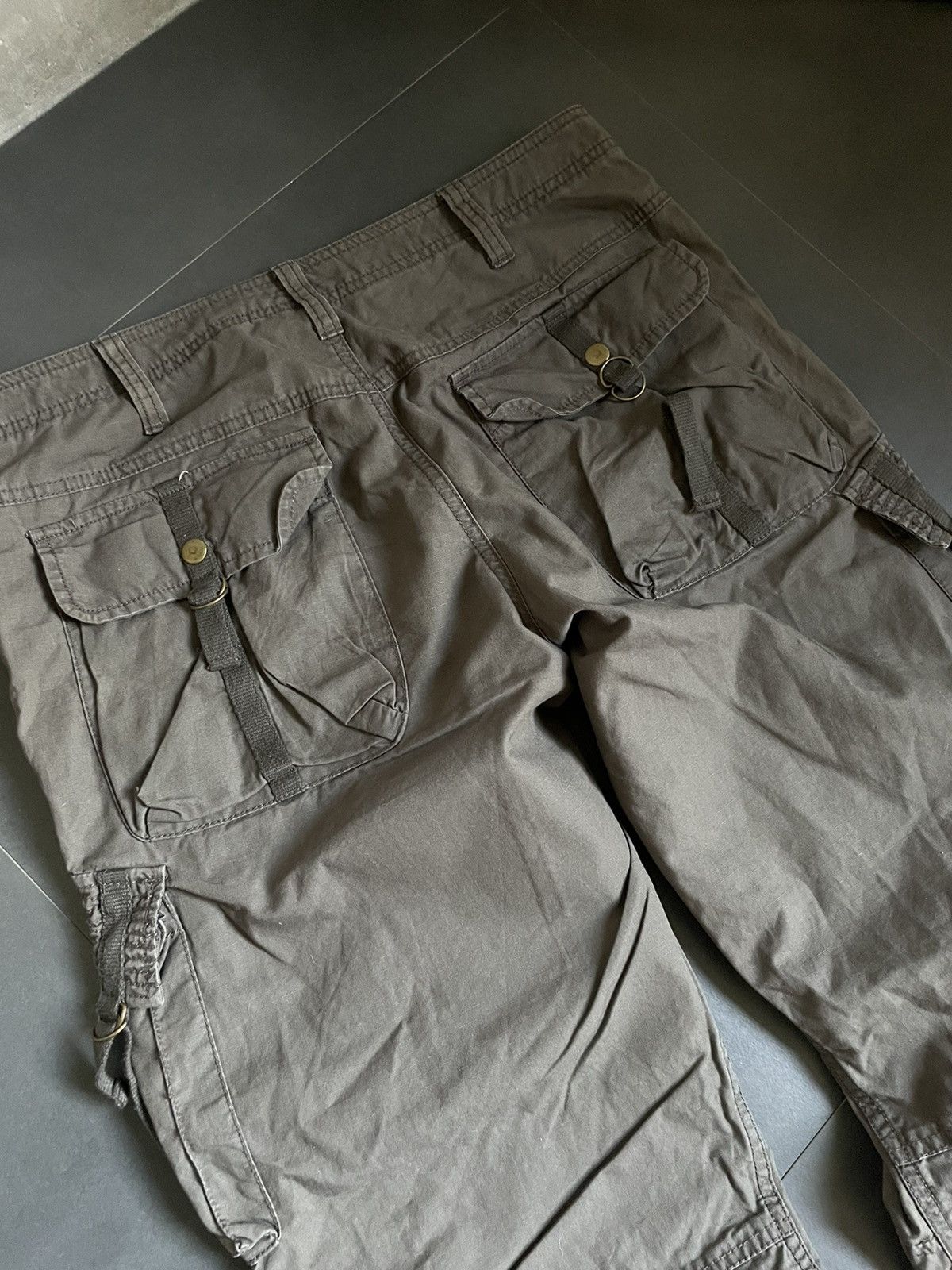 Vintage Vintage Japanese Flared Cargo Zip Pants Bandage Faded Double Size US 32 / EU 48 - 11 Thumbnail