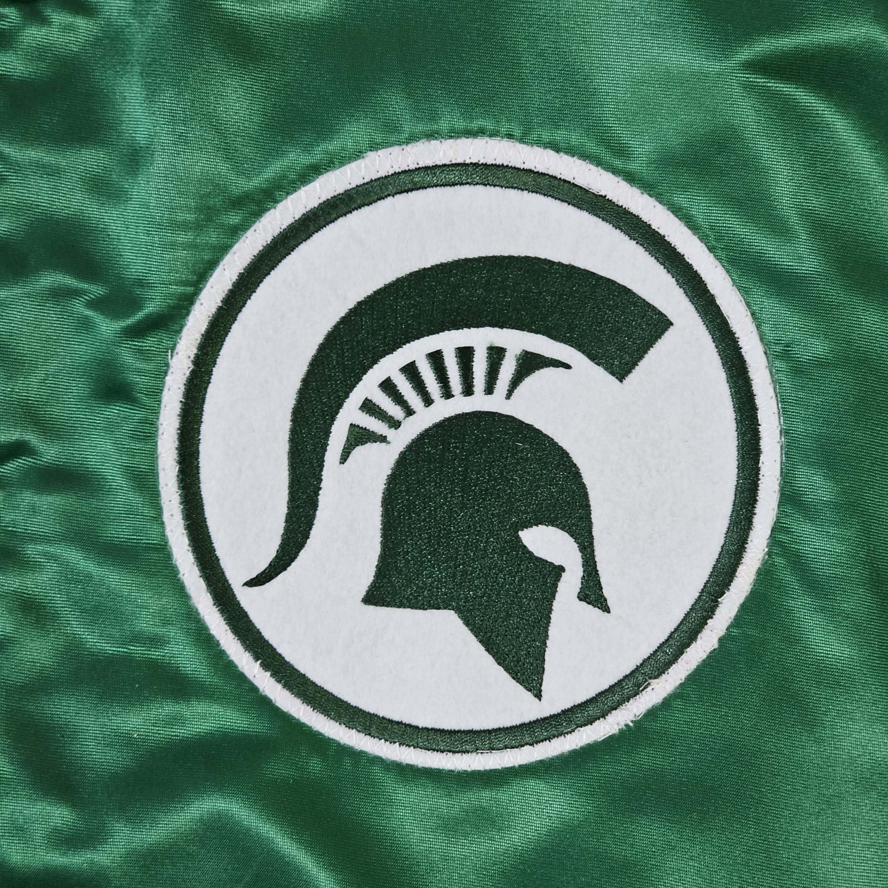 Vintage Michigan State Spartans Vintage 80s Chalk Line Satin Bomber Size US L / EU 52-54 / 3 - 4 Thumbnail