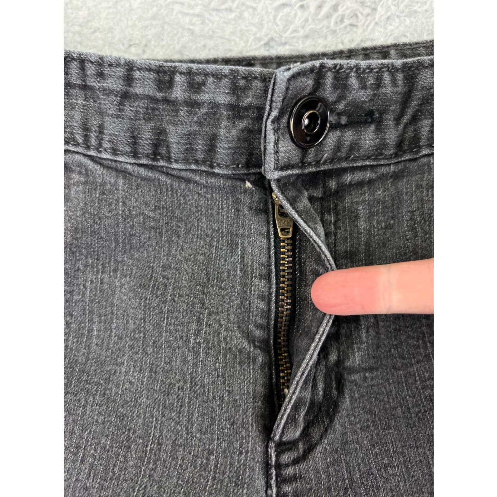 Vintage Style&co Jeans Womens 10P Black Denim Bootcut 28x27 5-Pocket Embroidered Logo Cotton Stretch Regular Petite Moderate Wash Mens? Size 32" / US 10 / IT 46 - 5 Thumbnail