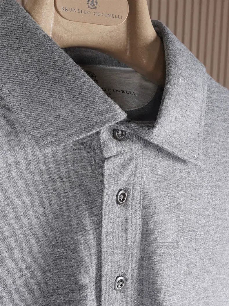 Brunello Cucinelli Brunello Cucinelli Sea Island Cotton Short Sleeve Polo Size US XL / EU 56 / 4 - 2 Thumbnail
