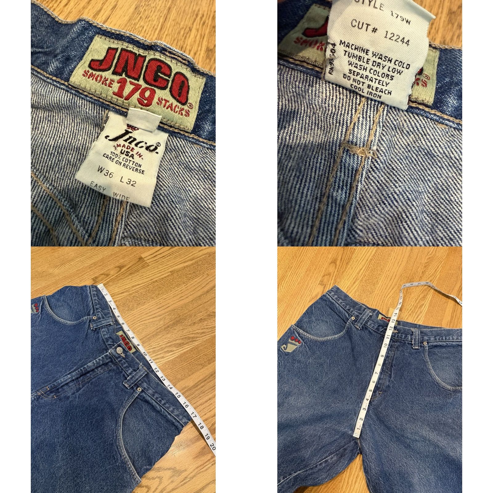 JNCO VINTAGE JNCO Jeans Smoke Stacks Wide Leg 36x29 34x29 Baggy High Rise Men Size US 36 / EU 52 - 8 Thumbnail